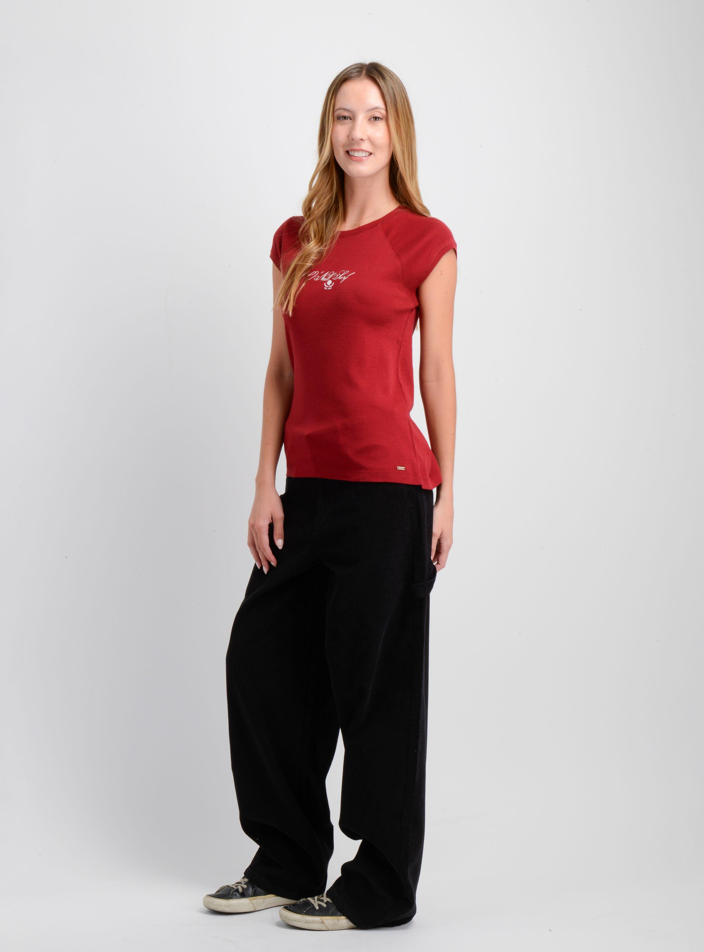 POLERA MANGA CORTA MONETTE ROJO OSCURO-2
