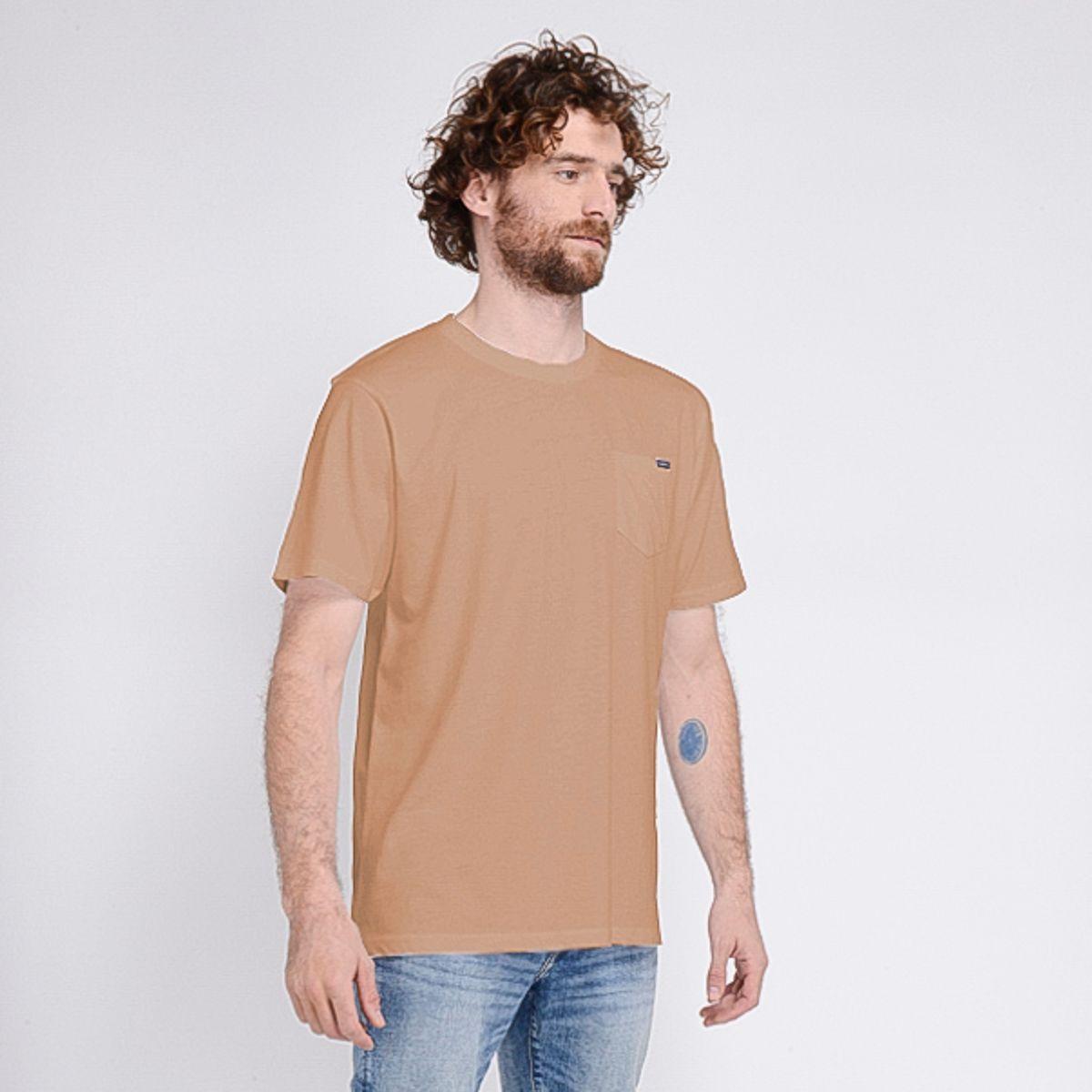 POLERA MANGA CORTA I23HO065011 CAFÉ CLARO-1