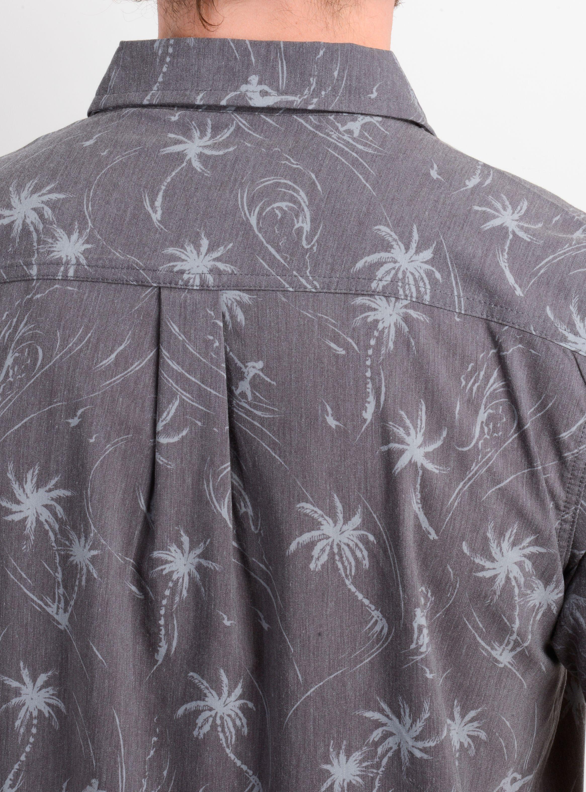 CAMISA MANGA CORTA TRVLR TRAVERSE PALM GRIS OSCURO-5