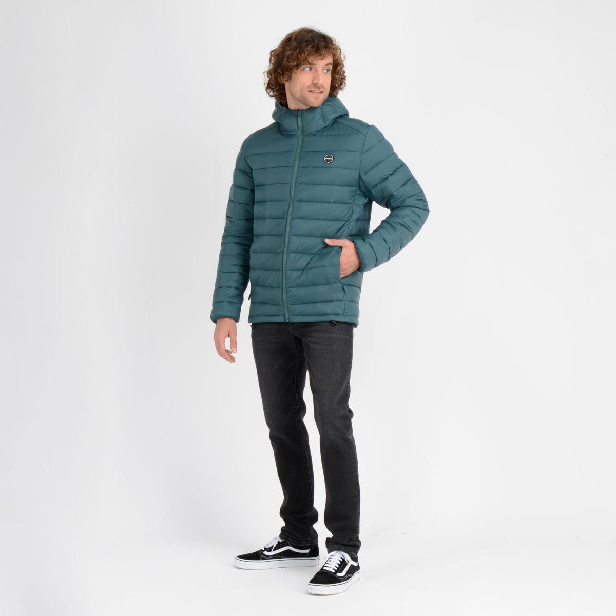 PARKA ESSENTIAL HOOD VERDE OSCURO-3