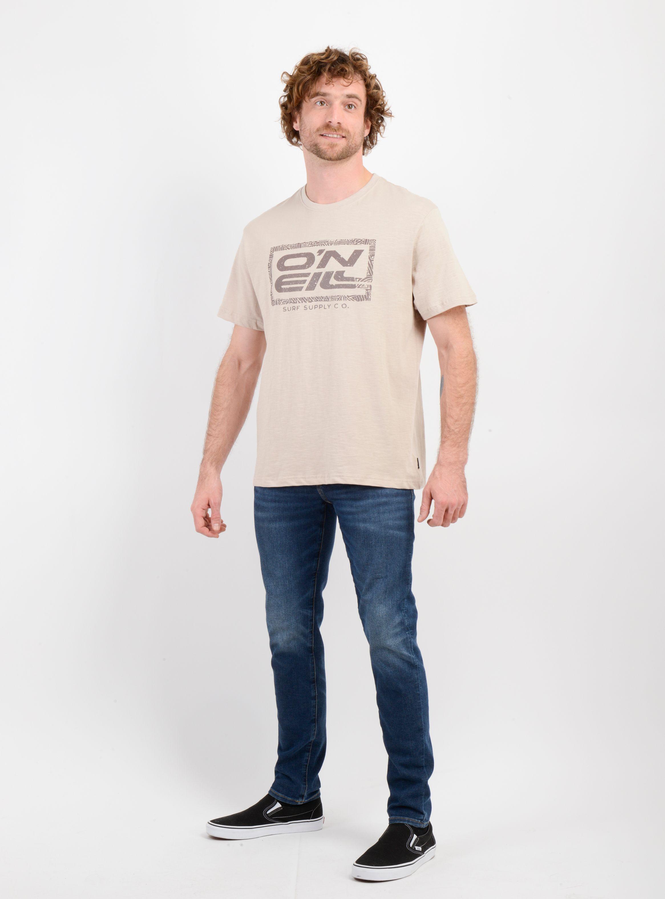 POLERA MANGA CORTA RETRO SQUARE BEIGE-2