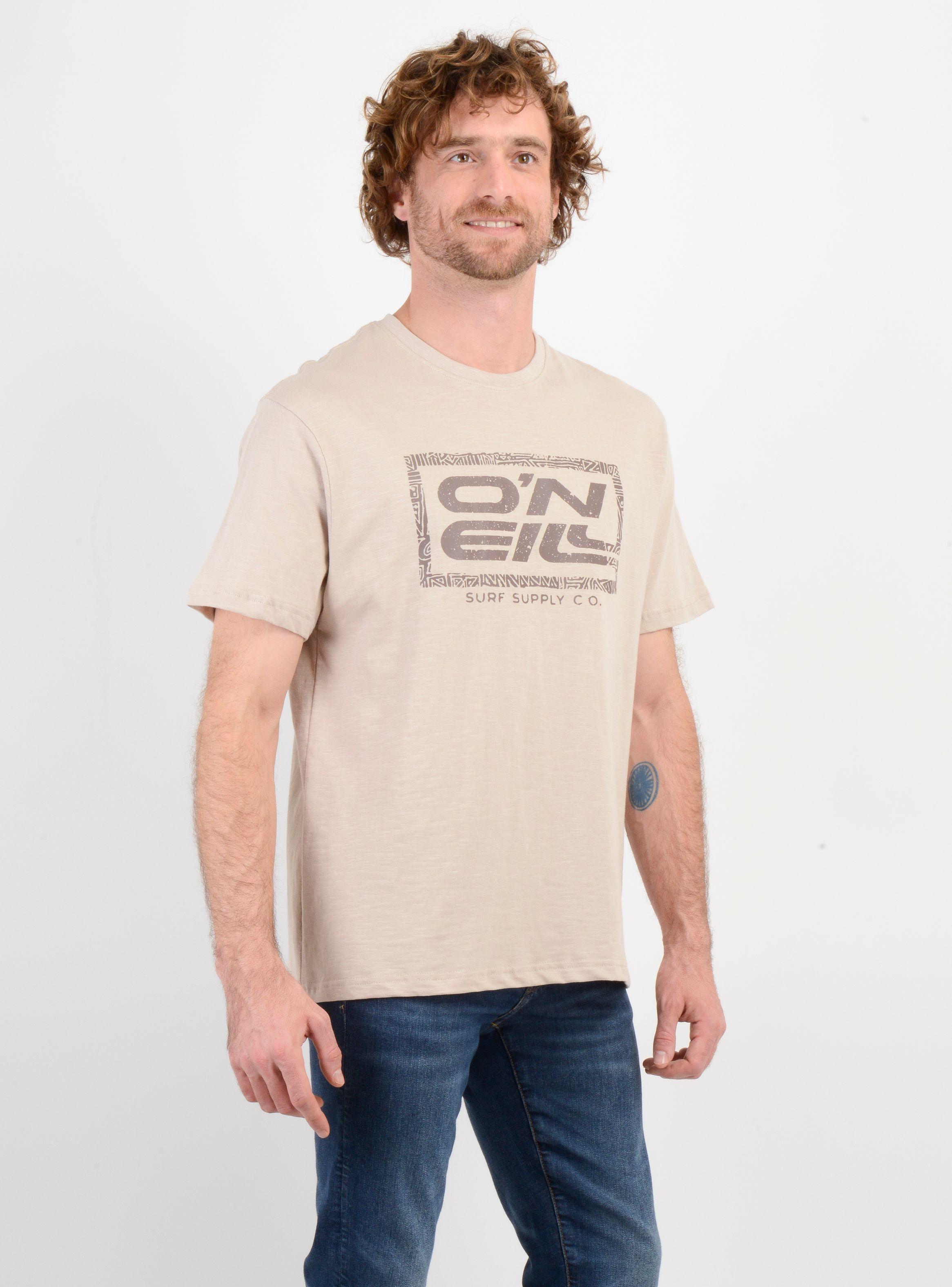 POLERA MANGA CORTA RETRO SQUARE BEIGE-3