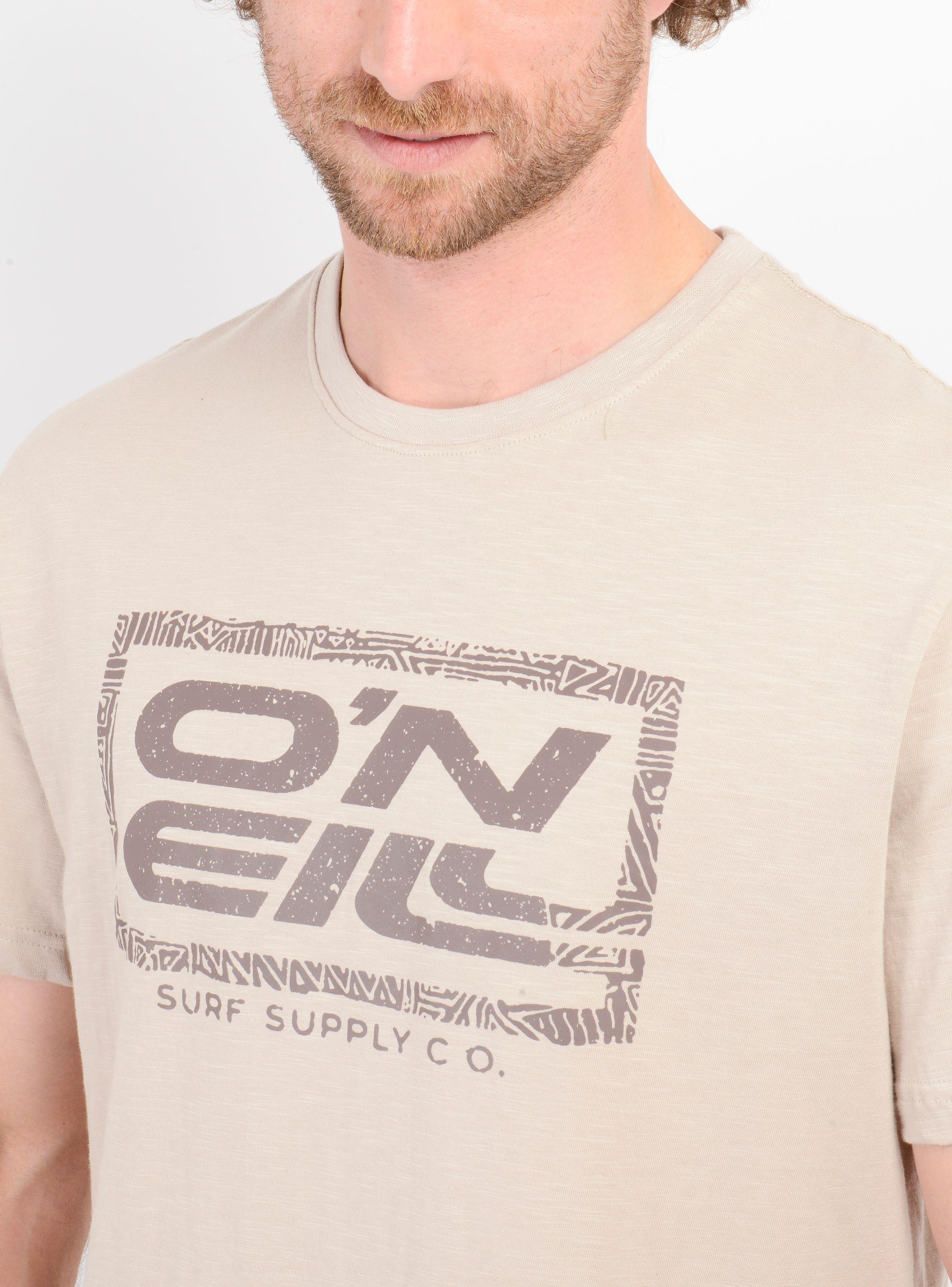 POLERA MANGA CORTA RETRO SQUARE BEIGE-4