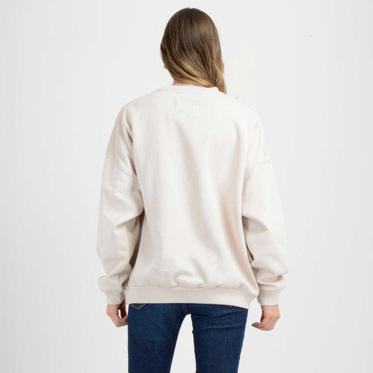 POLERON CUELLO REDONDO TEAM  BEIGE CLARO-1