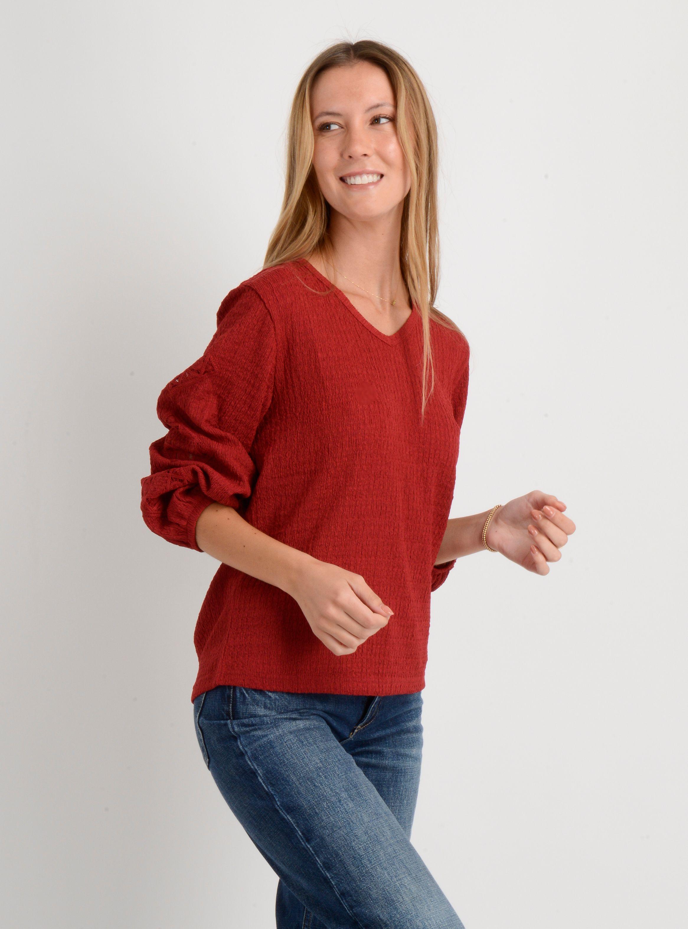 POLERA MANGA LARGA BRAYTON ROJO OSCURO-3