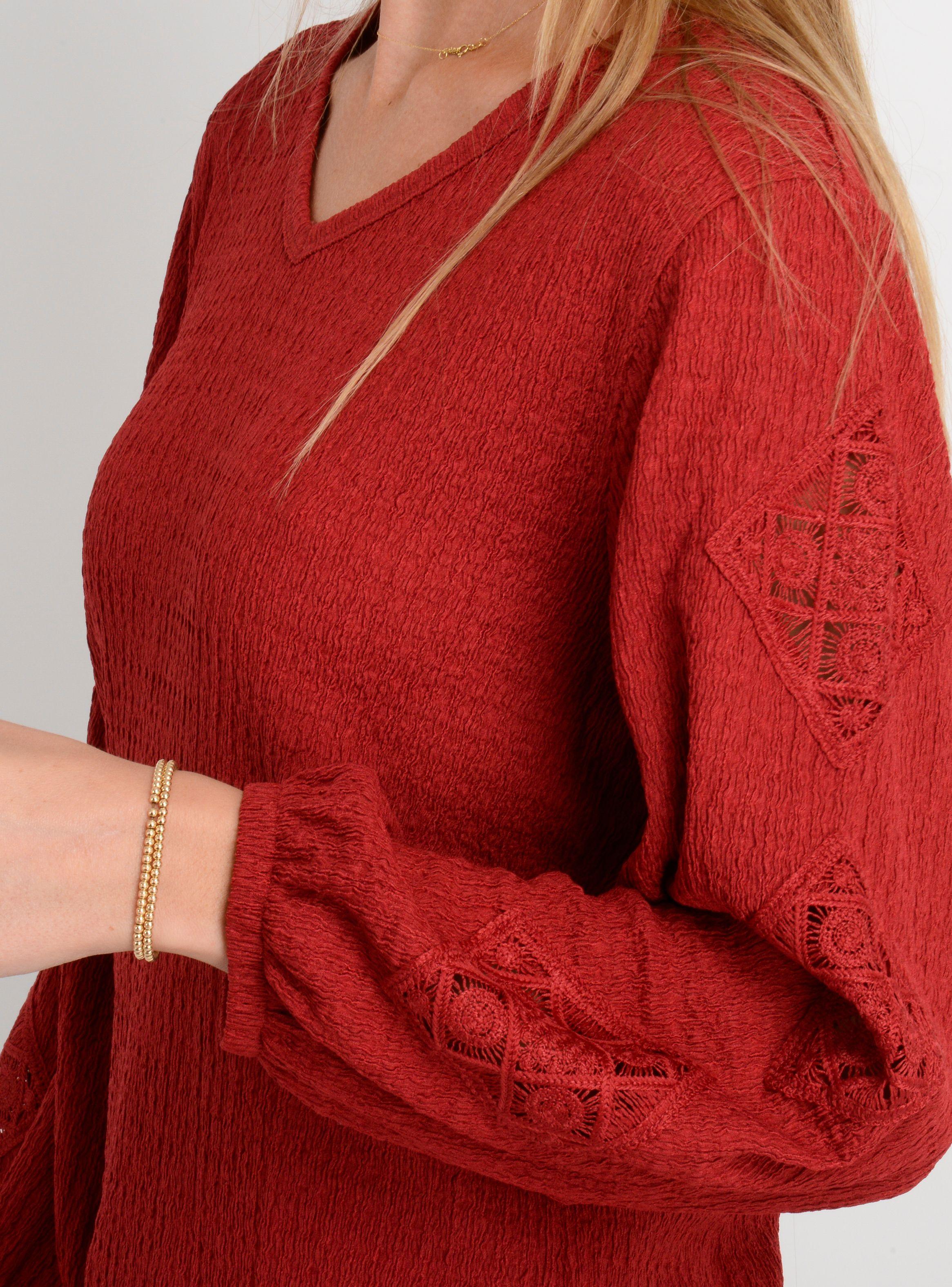 POLERA MANGA LARGA BRAYTON ROJO OSCURO-4