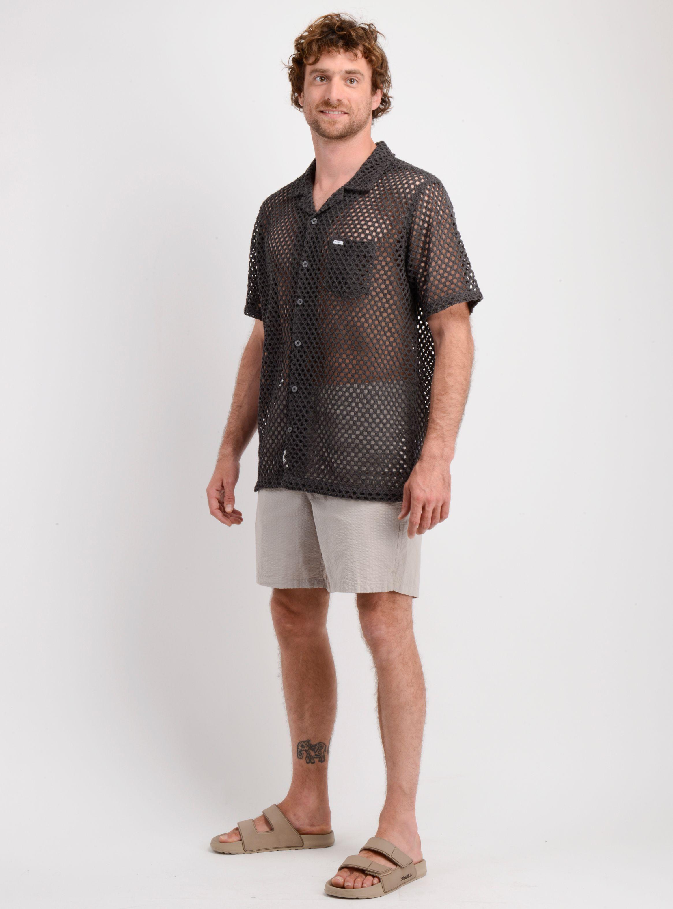 CAMISA MANGA CORTA SUMMERTIME GRIS OSCURO-2