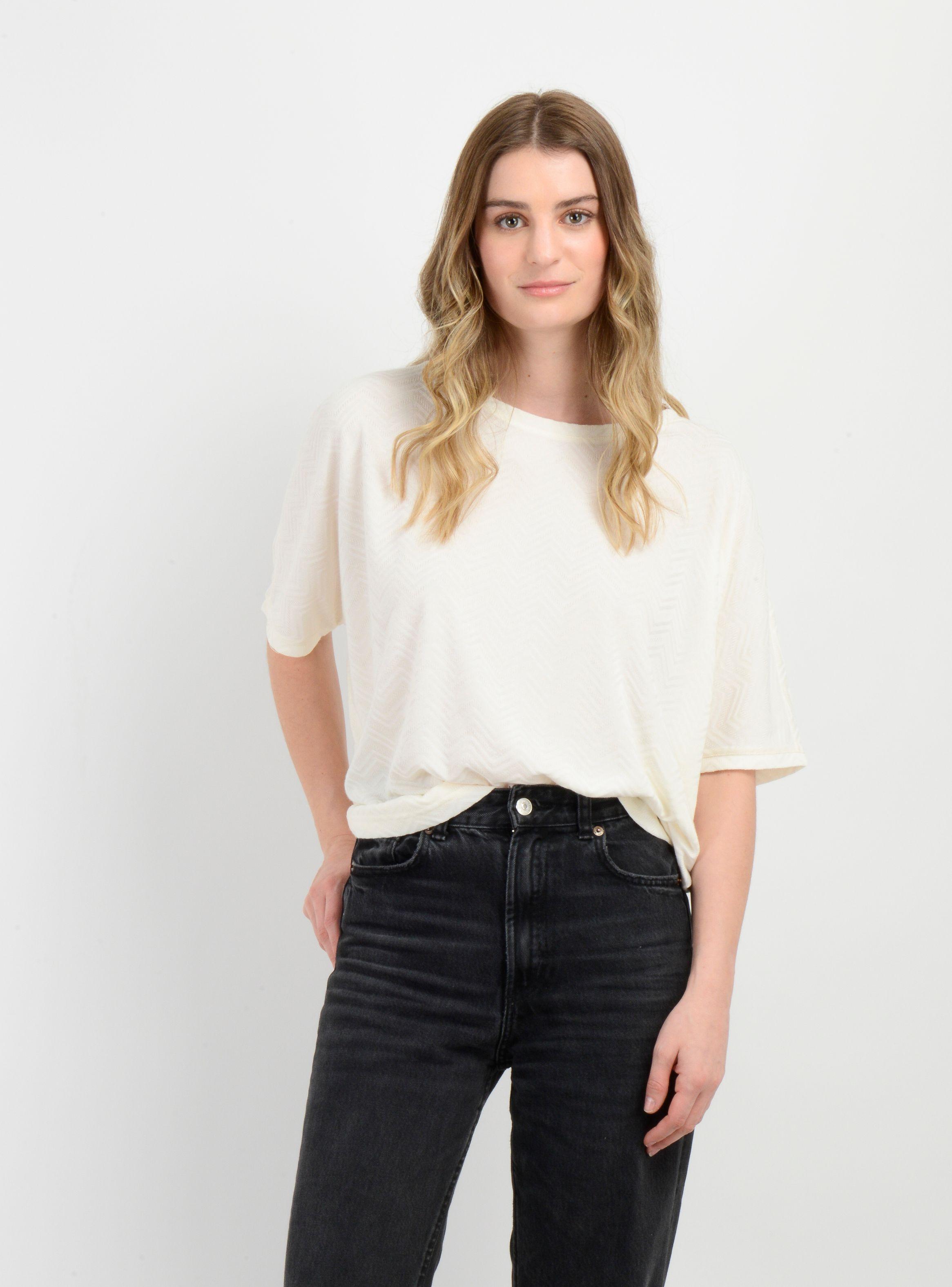 POLERA MANGA CORTA LINDY BEIGE CLARO-0