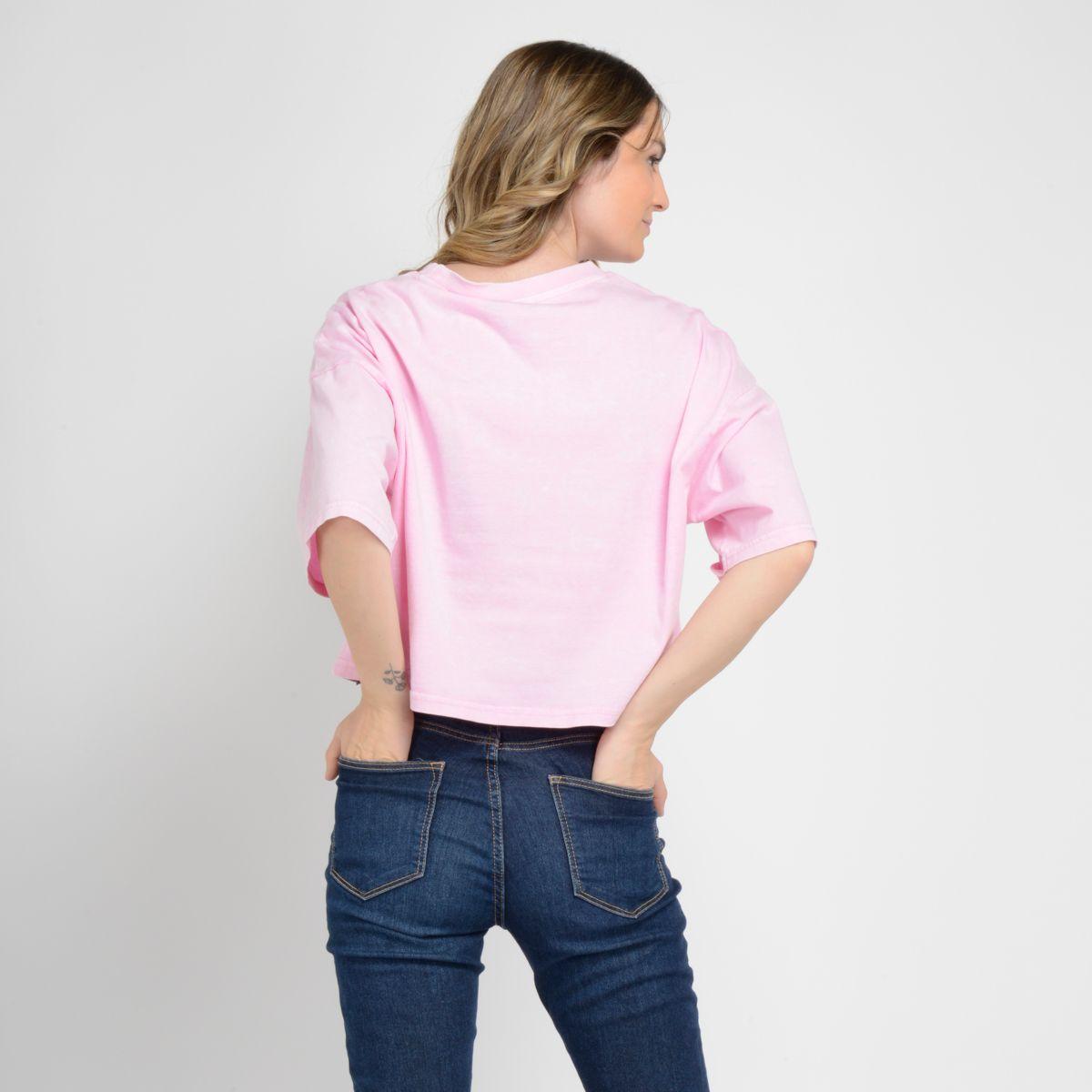 POLERA MANGA CORTA DRILL ROSADO-2