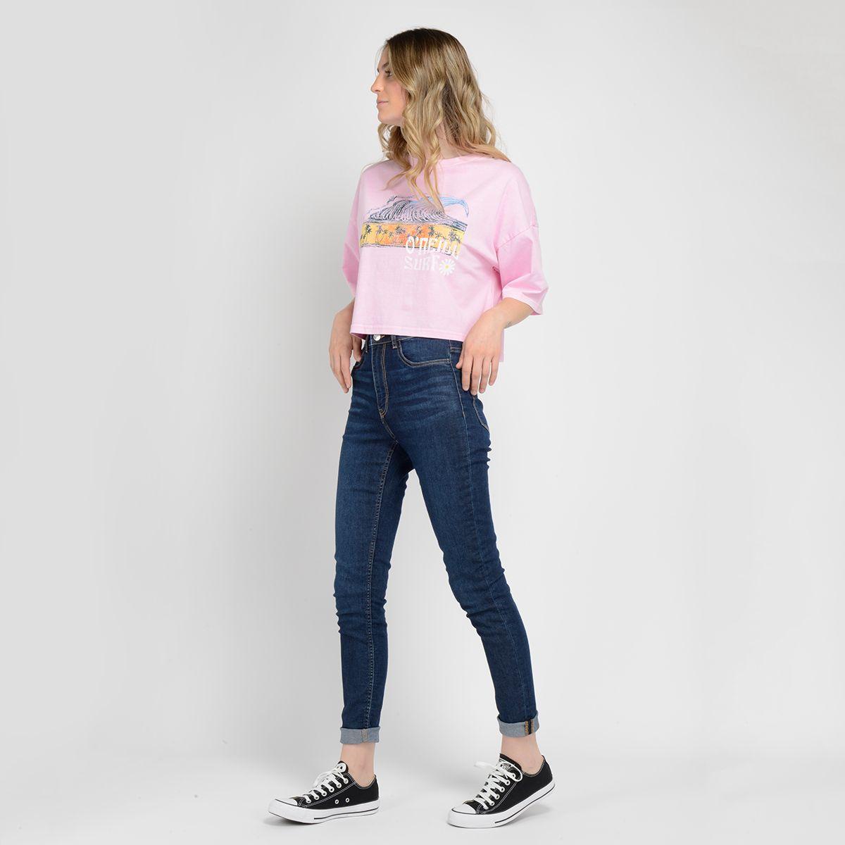 POLERA MANGA CORTA DRILL ROSADO-3