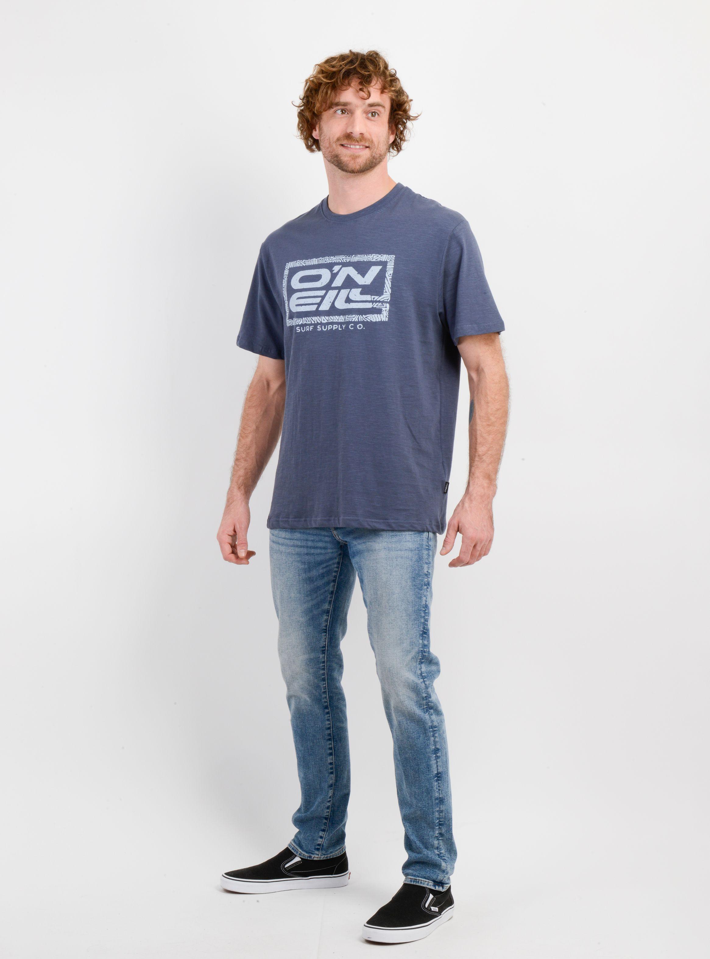 POLERA MANGA CORTA RETRO SQUARE AZUL-2