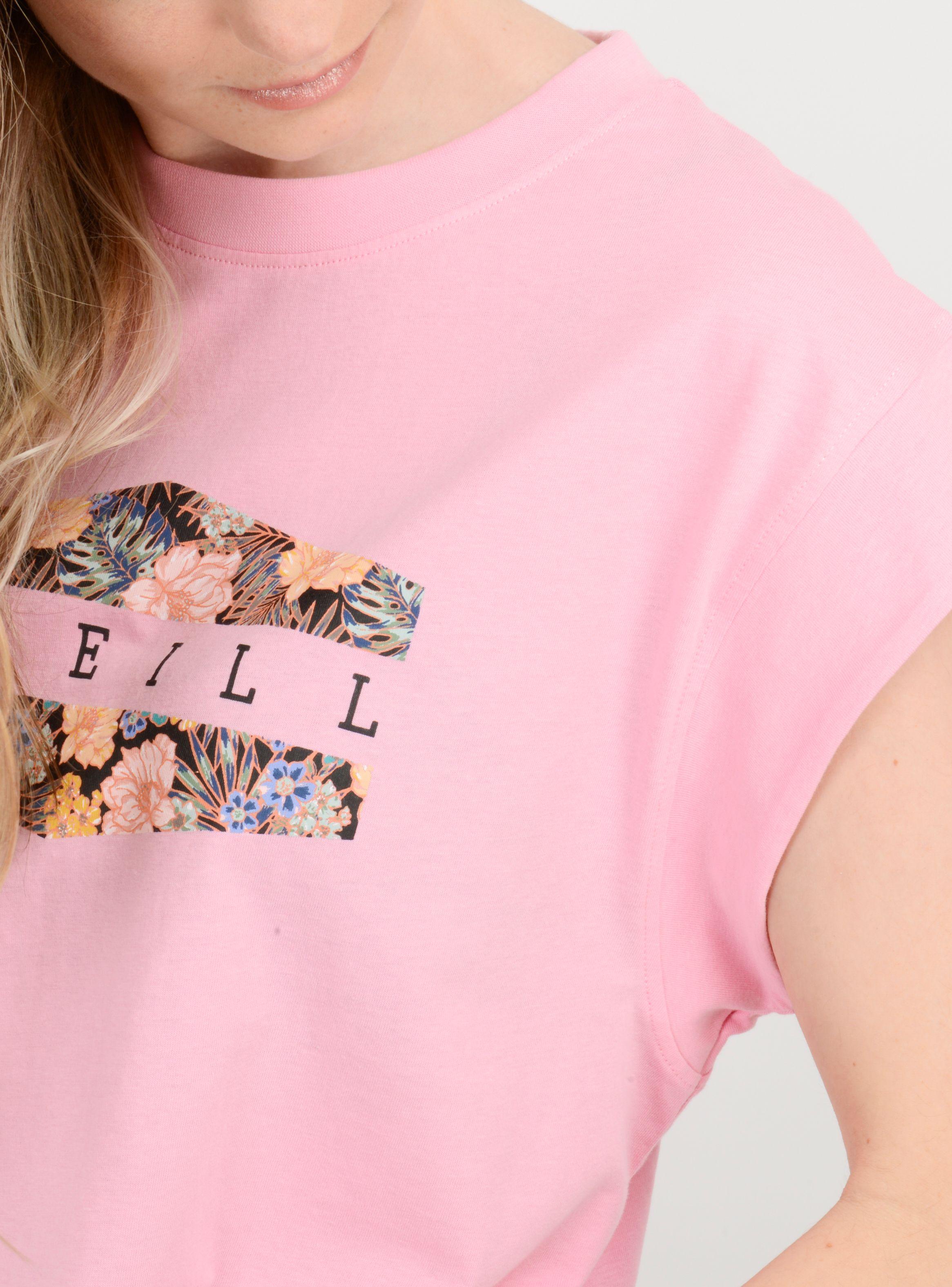 POLERA MANGA CORTA BOTANIC  ROSADO MEDIO-5