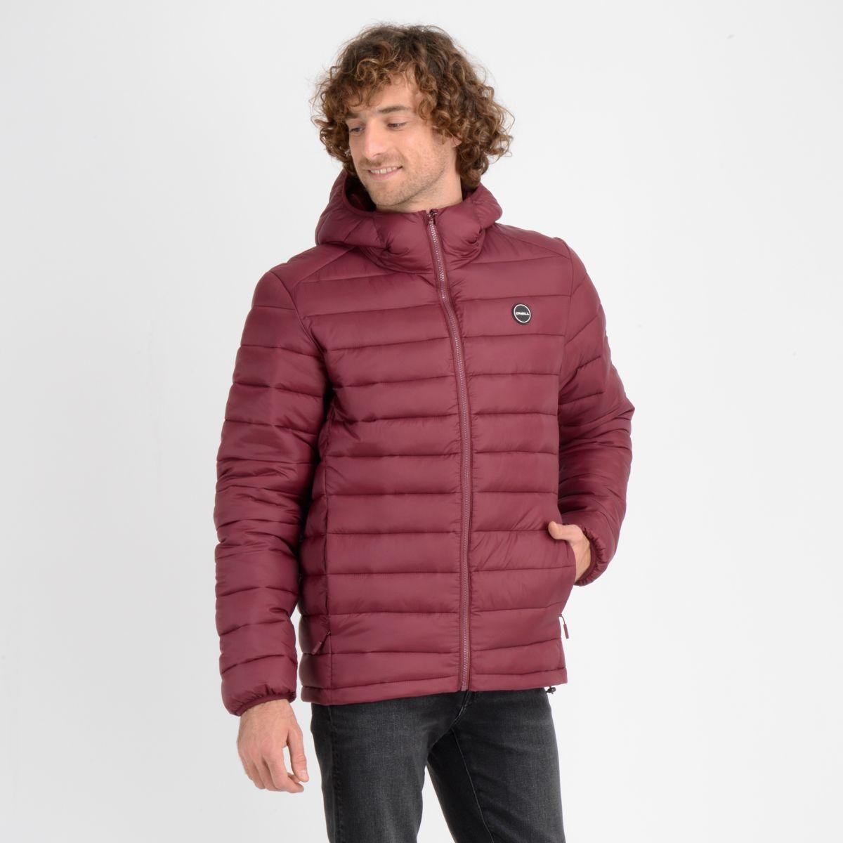 PARKA ESSENTIAL HOOD ROJO OSCURO-2