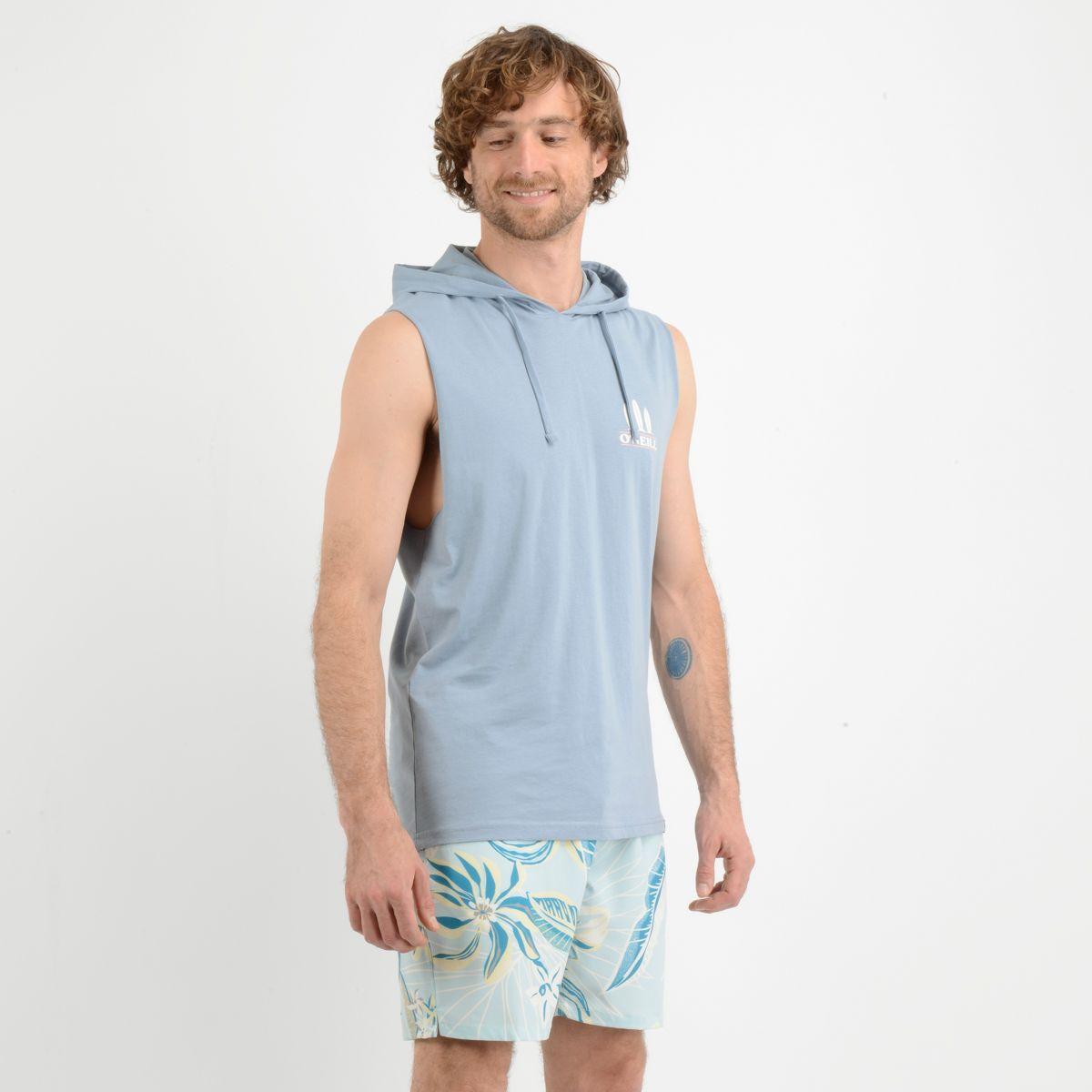 POLERA SIN MANGAS LAMDA TANK AZUL-2