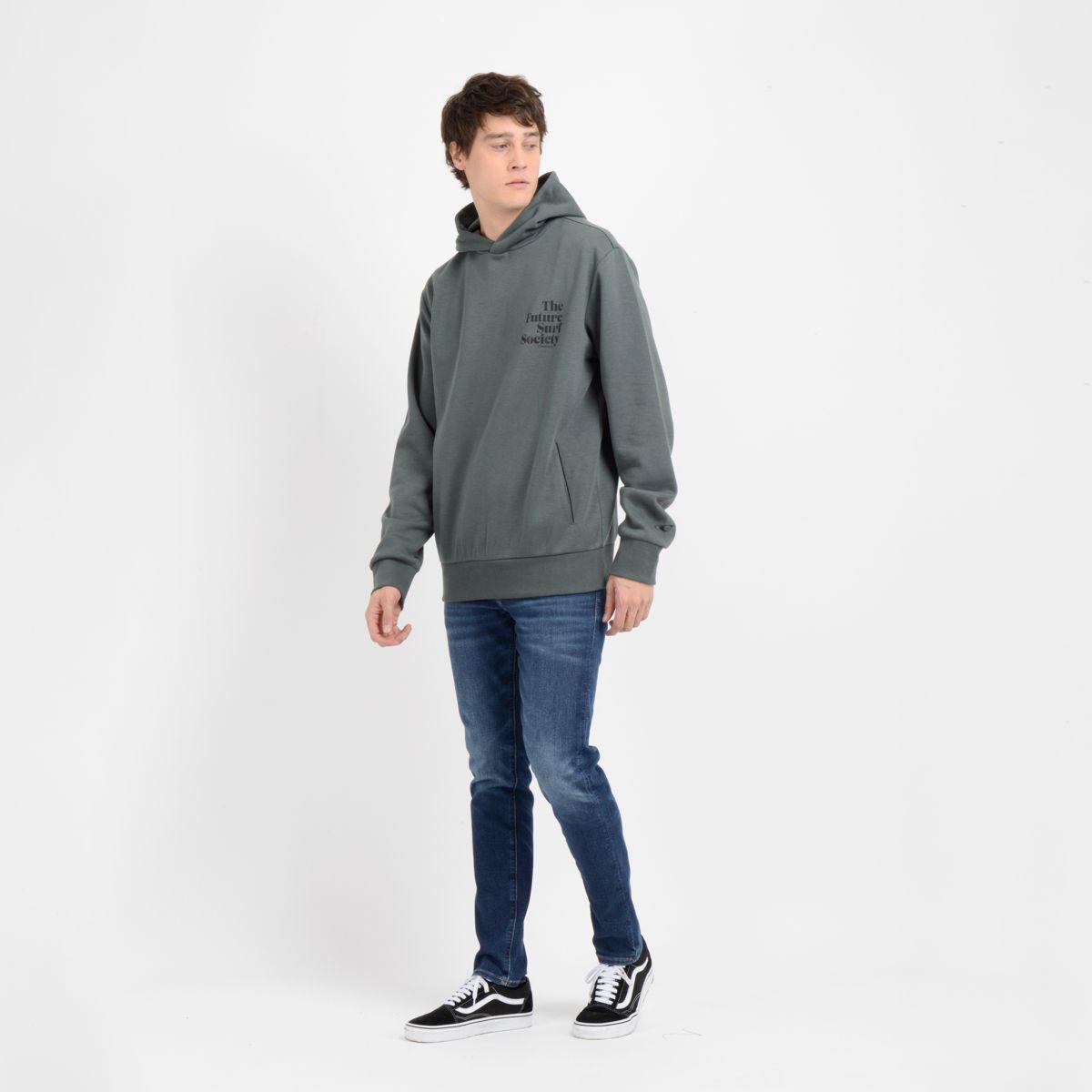 POLERON HODDIE VERDE OSCURO FUTURE SURFHOODIE-3