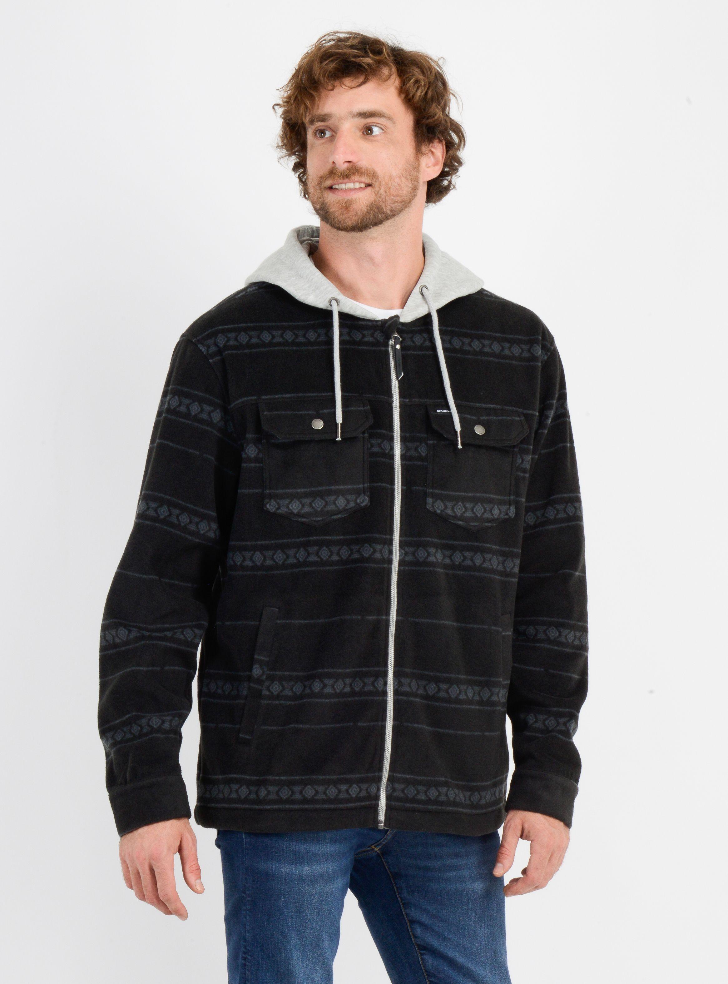 CAMISA POLAR REDMOND HOOD NEGRO-2