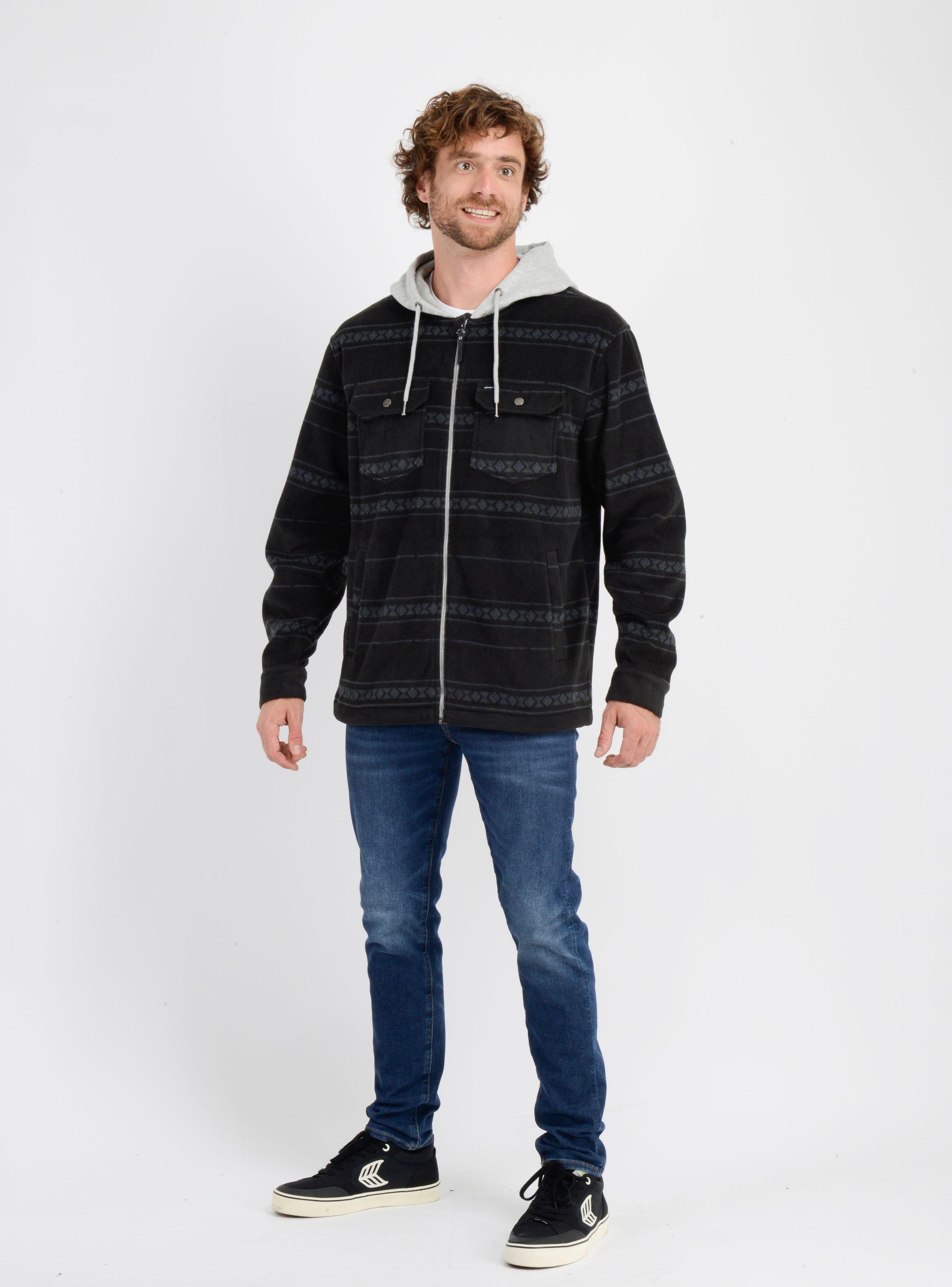 CAMISA POLAR REDMOND HOOD NEGRO-3