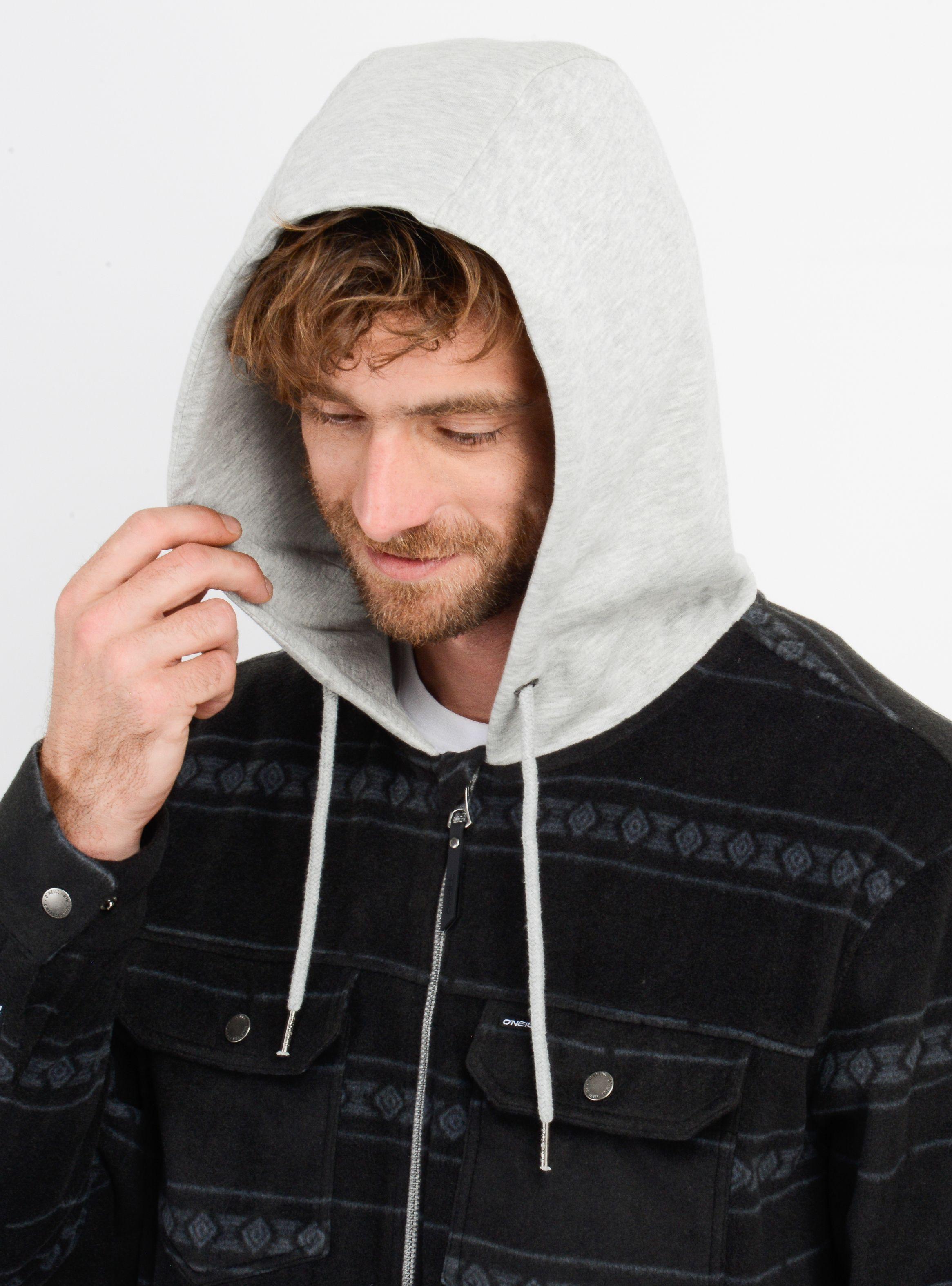CAMISA POLAR REDMOND HOOD NEGRO-5