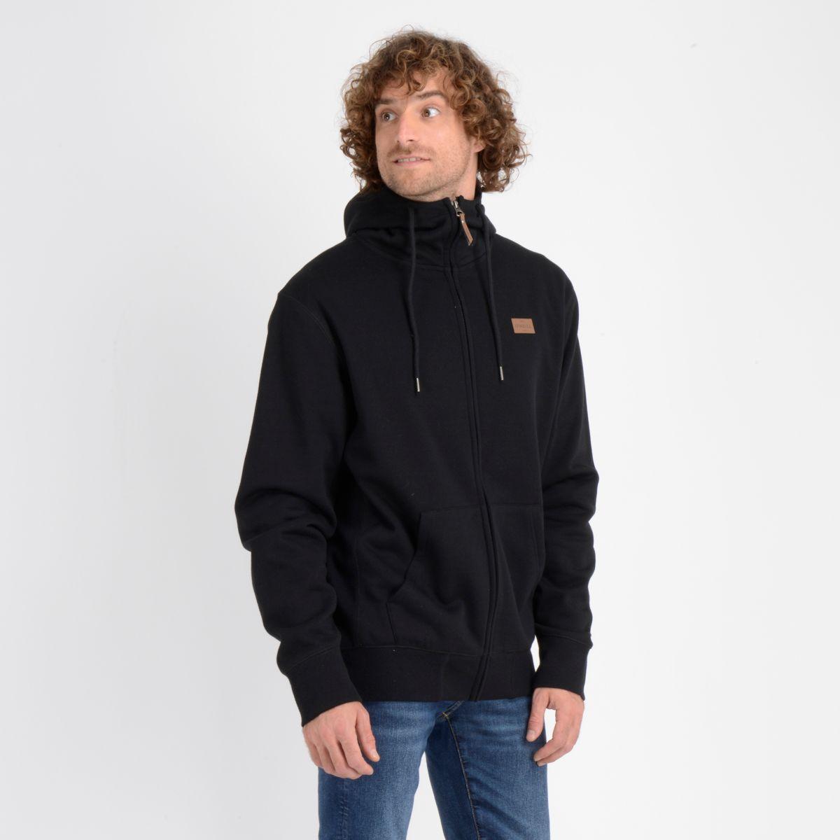 POLERON FULL ZIPPER NEGRO BAVARO FZ-2