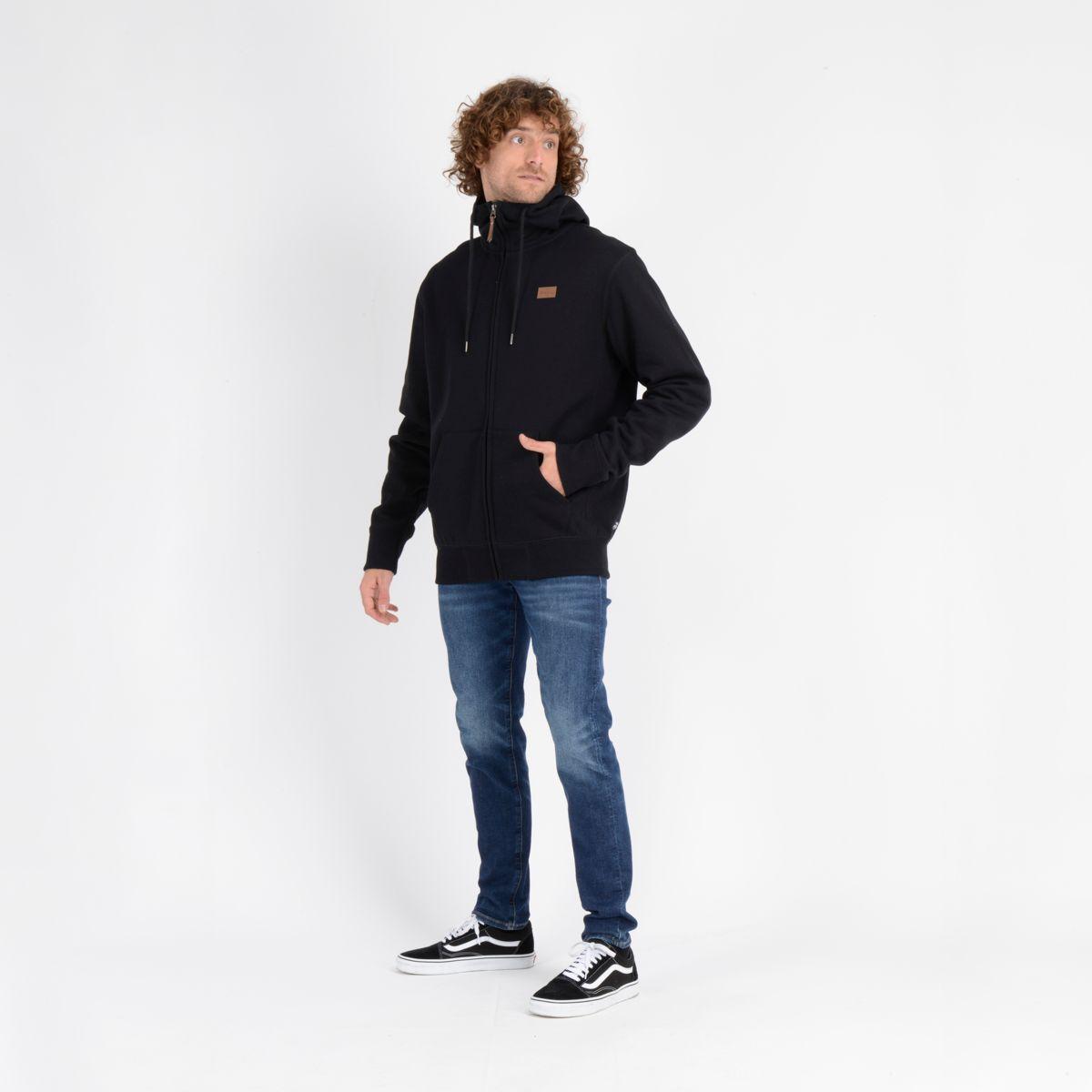 POLERON FULL ZIPPER NEGRO BAVARO FZ-3
