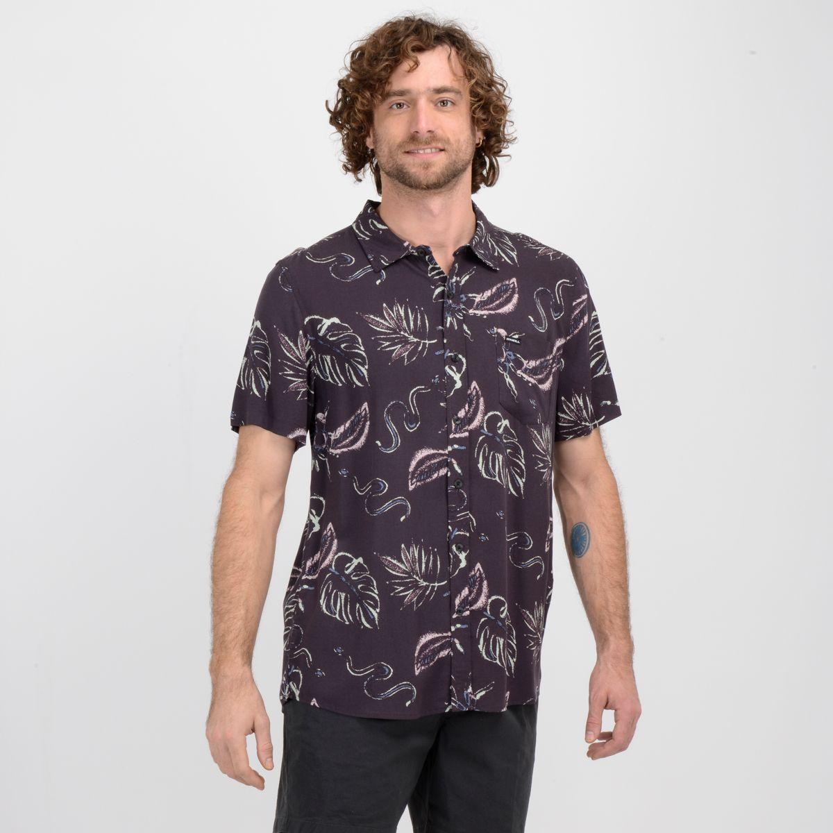 CAMISA MANGA CORTA BALI  NEGRO-1