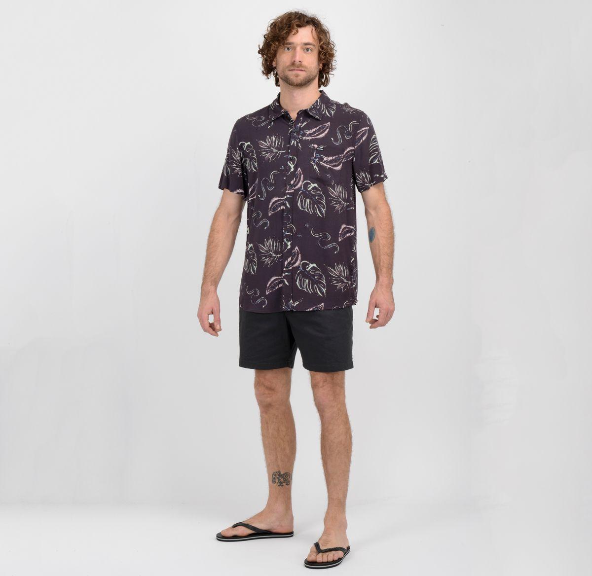 CAMISA MANGA CORTA BALI  NEGRO-3