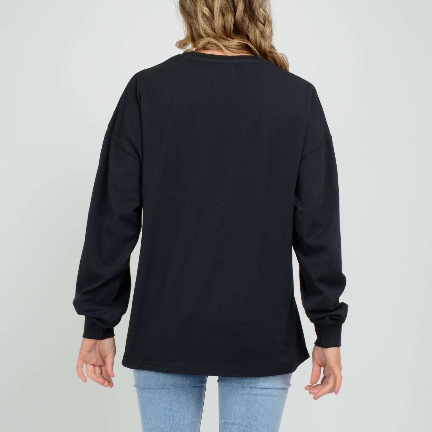 POLERA MANGA LARGA SPOT NEGRO-2