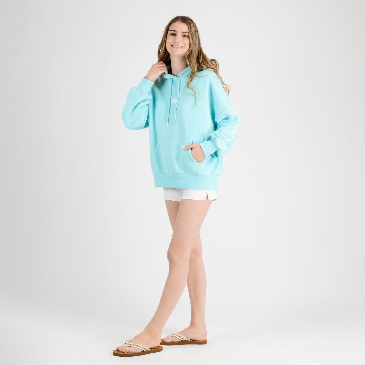 POLERON WOW HOODIE  AZUL TURQUESA / AGUA-1