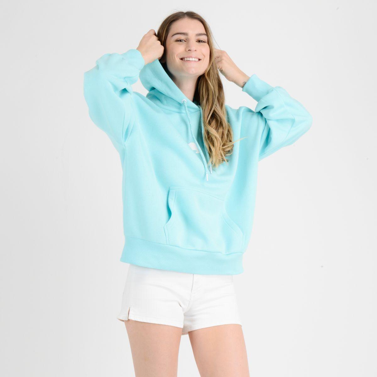 POLERON WOW HOODIE  AZUL TURQUESA / AGUA-3