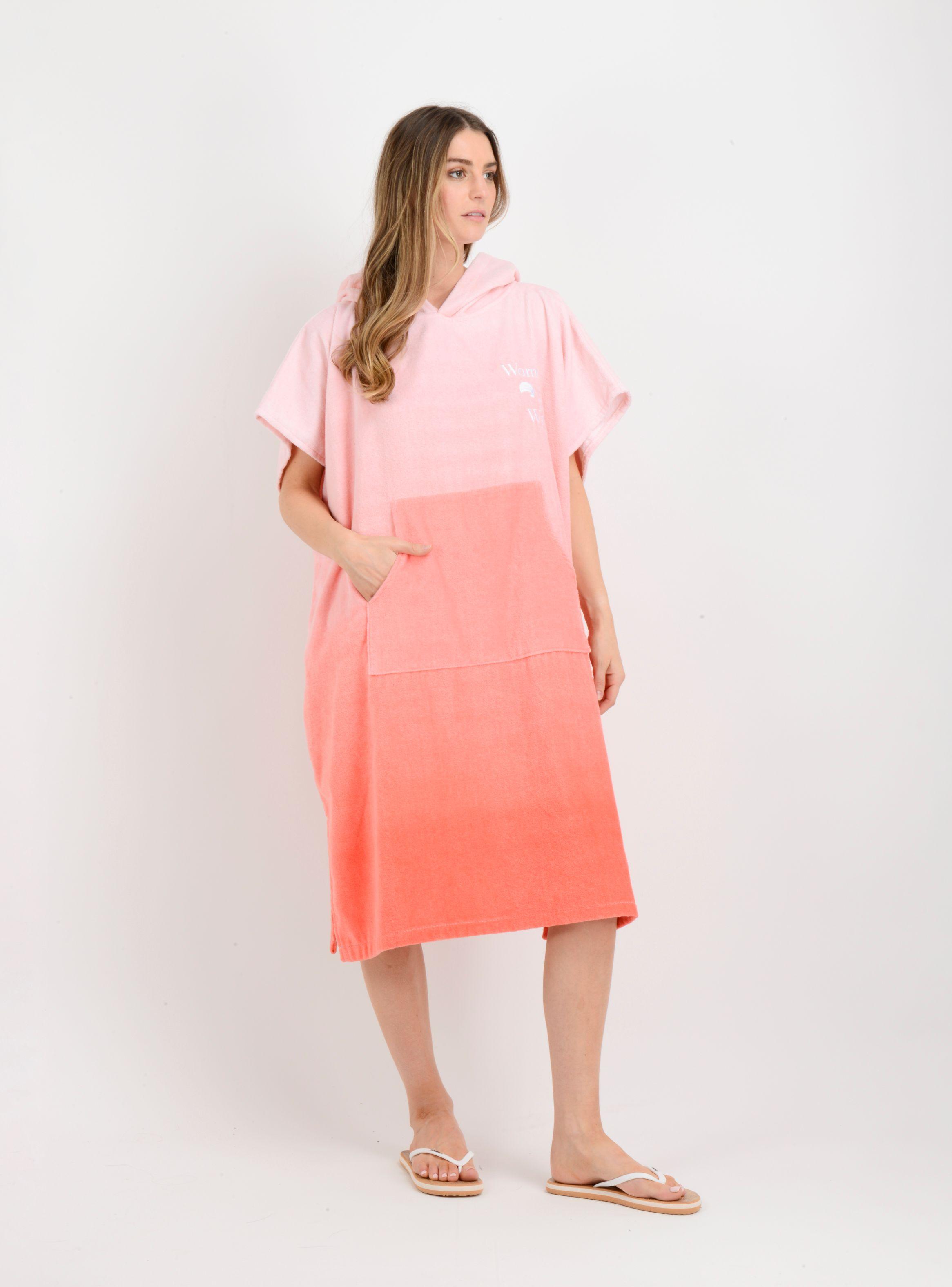 PONCHO TOALLA WOW NARANJO-2