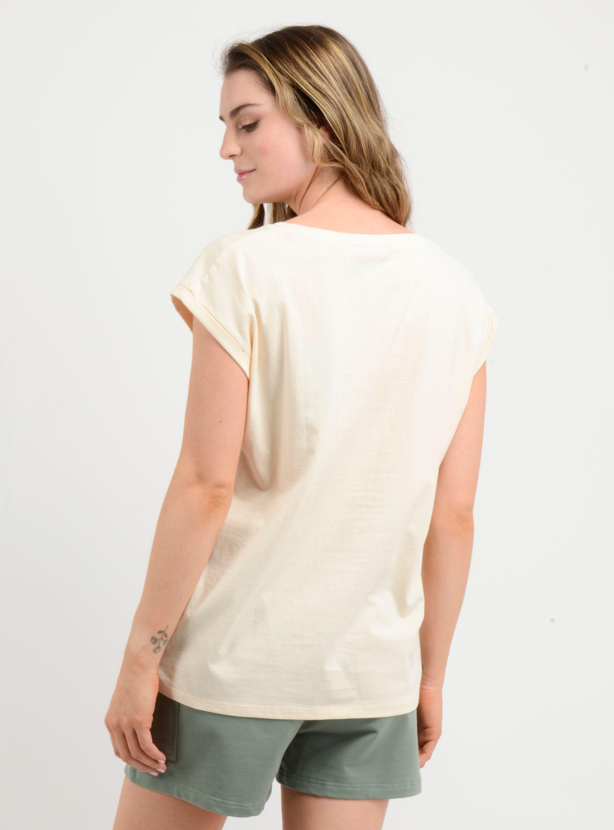 POLERA MANGA CORTA BOUQUET BEIGE CLARO-2