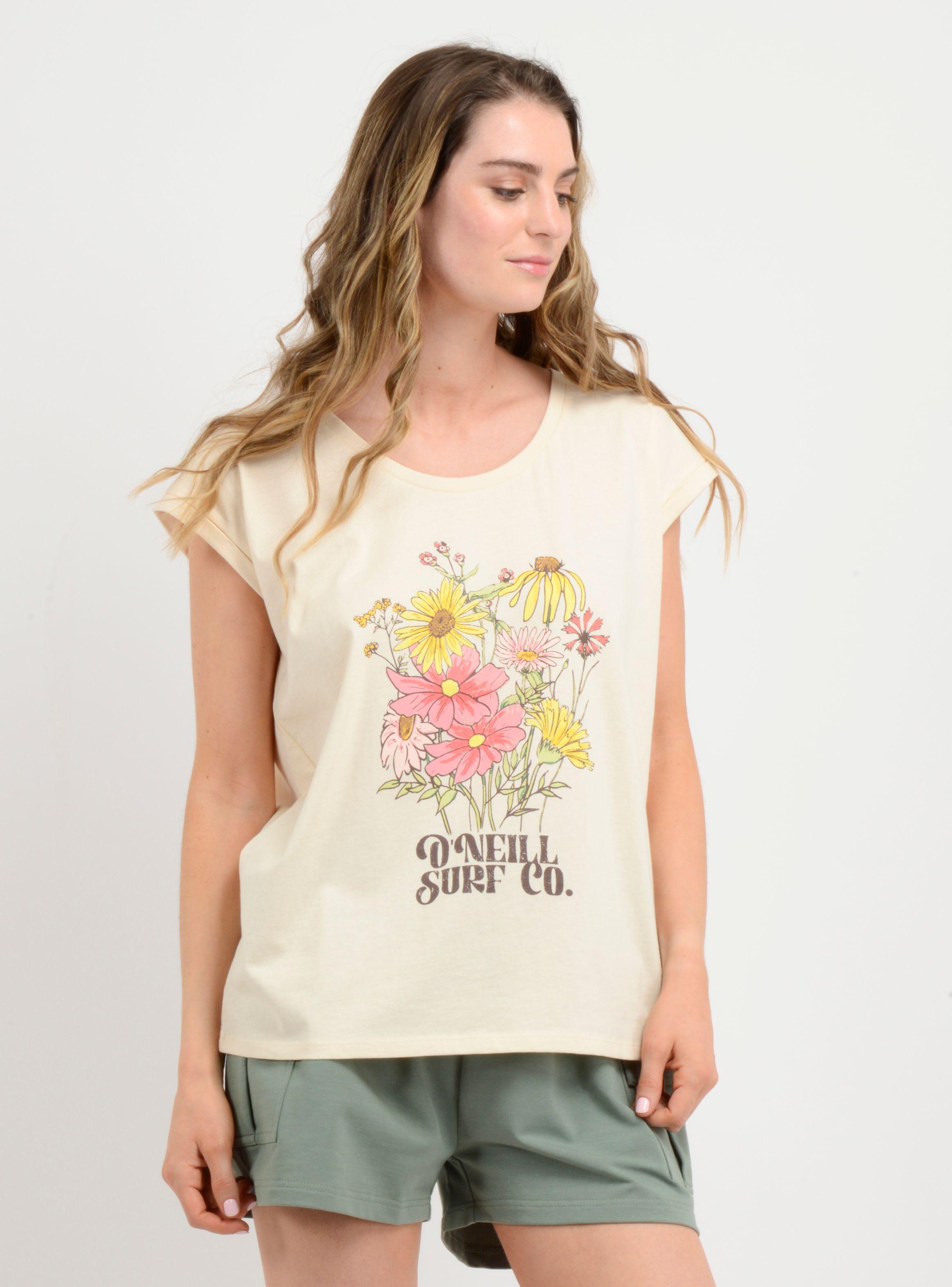 POLERA MANGA CORTA BOUQUET BEIGE CLARO-3