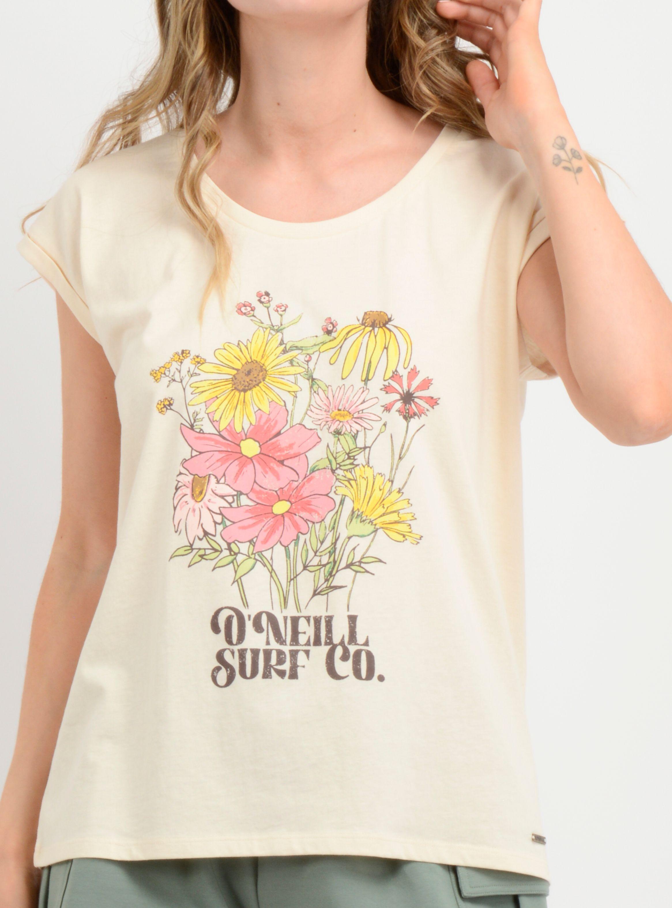 POLERA MANGA CORTA BOUQUET BEIGE CLARO-5