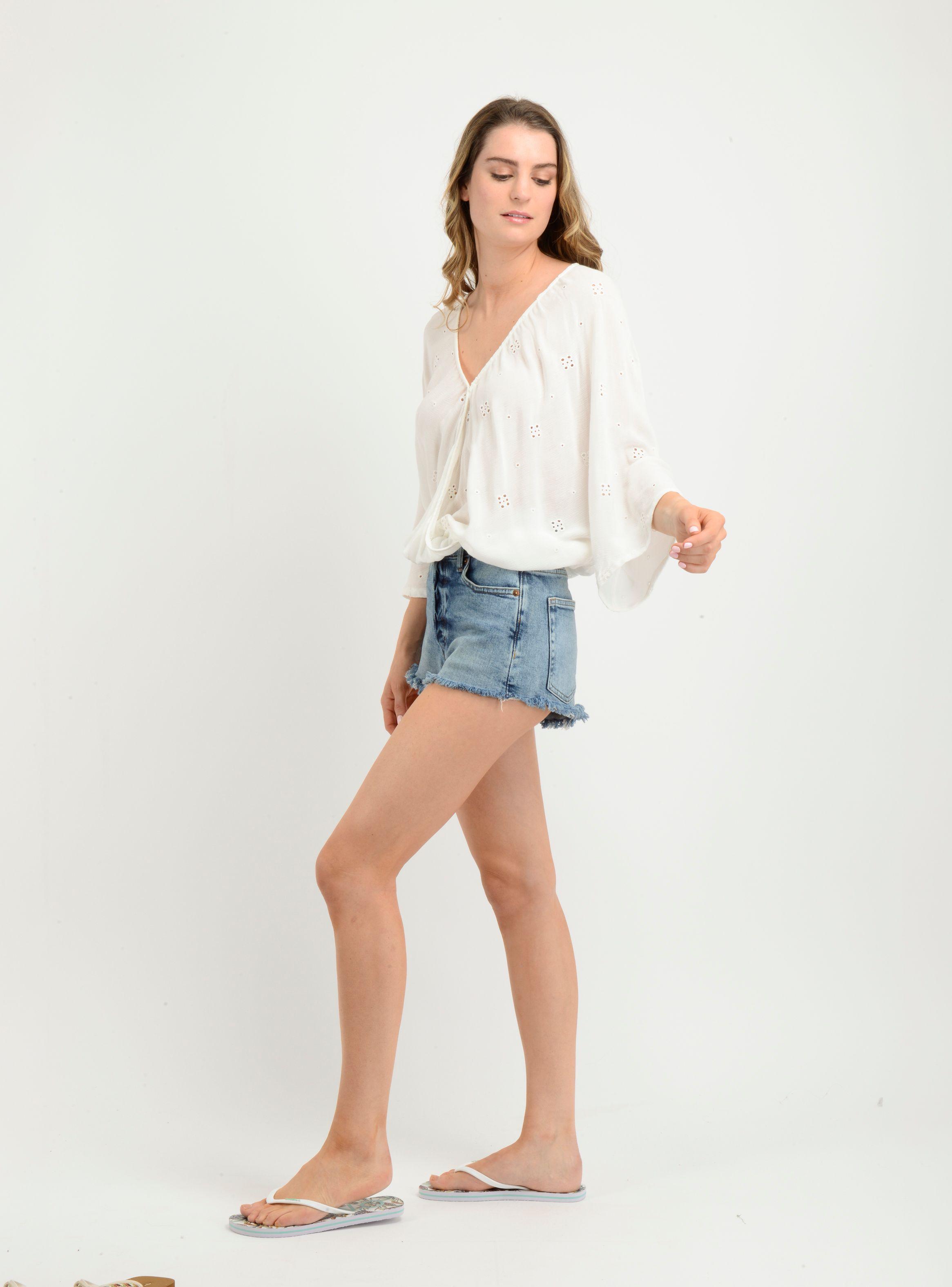 BLUSA MANGA CORTA SABANNA  BLANCO-1