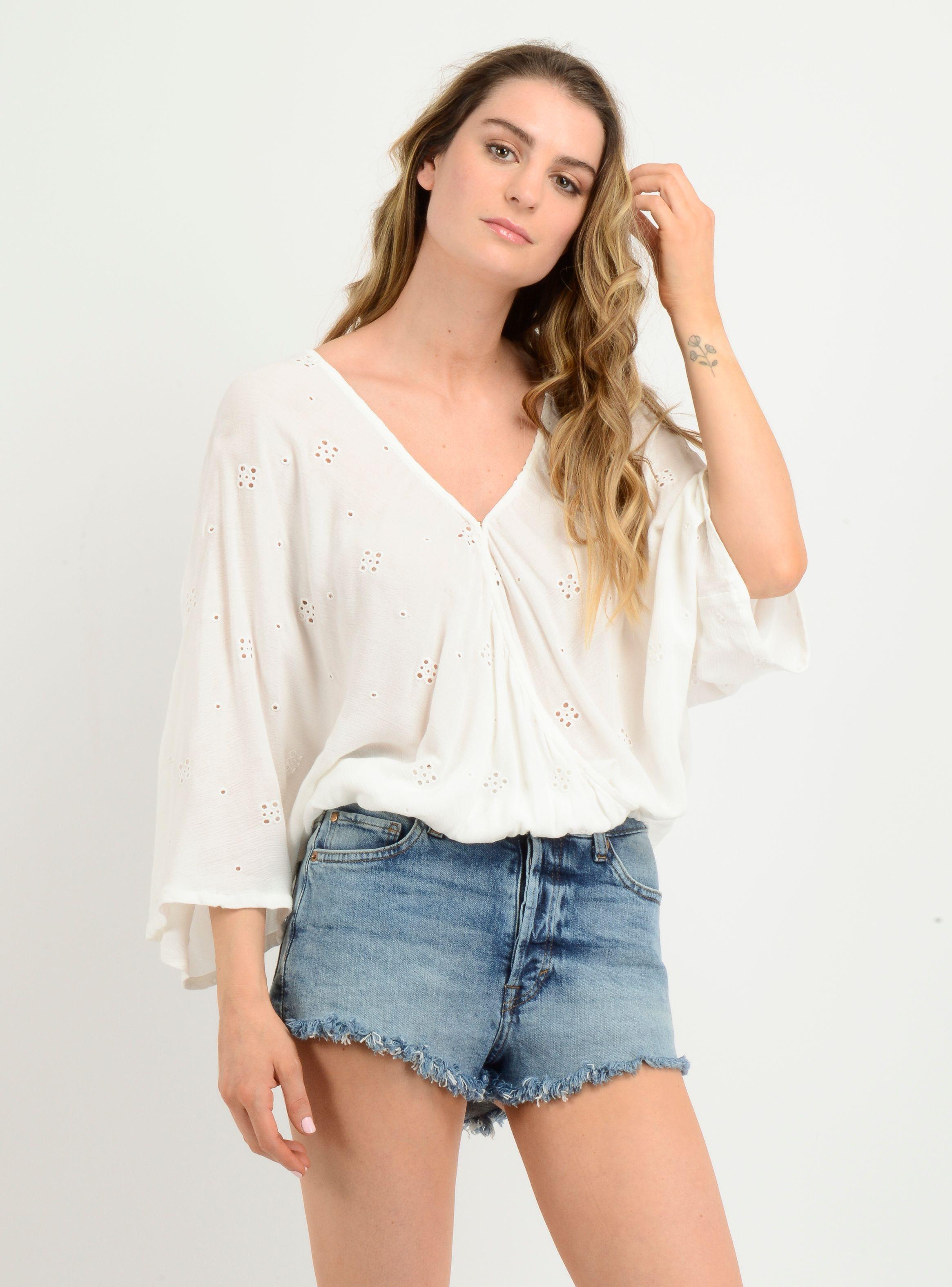 BLUSA MANGA CORTA SABANNA  BLANCO-3