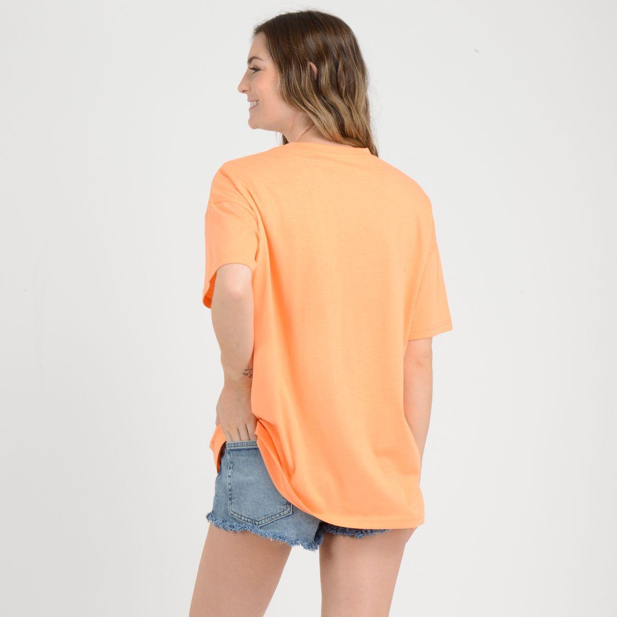 POLERA MANGA CORTA LEAVES  NARANJO CLARO-2