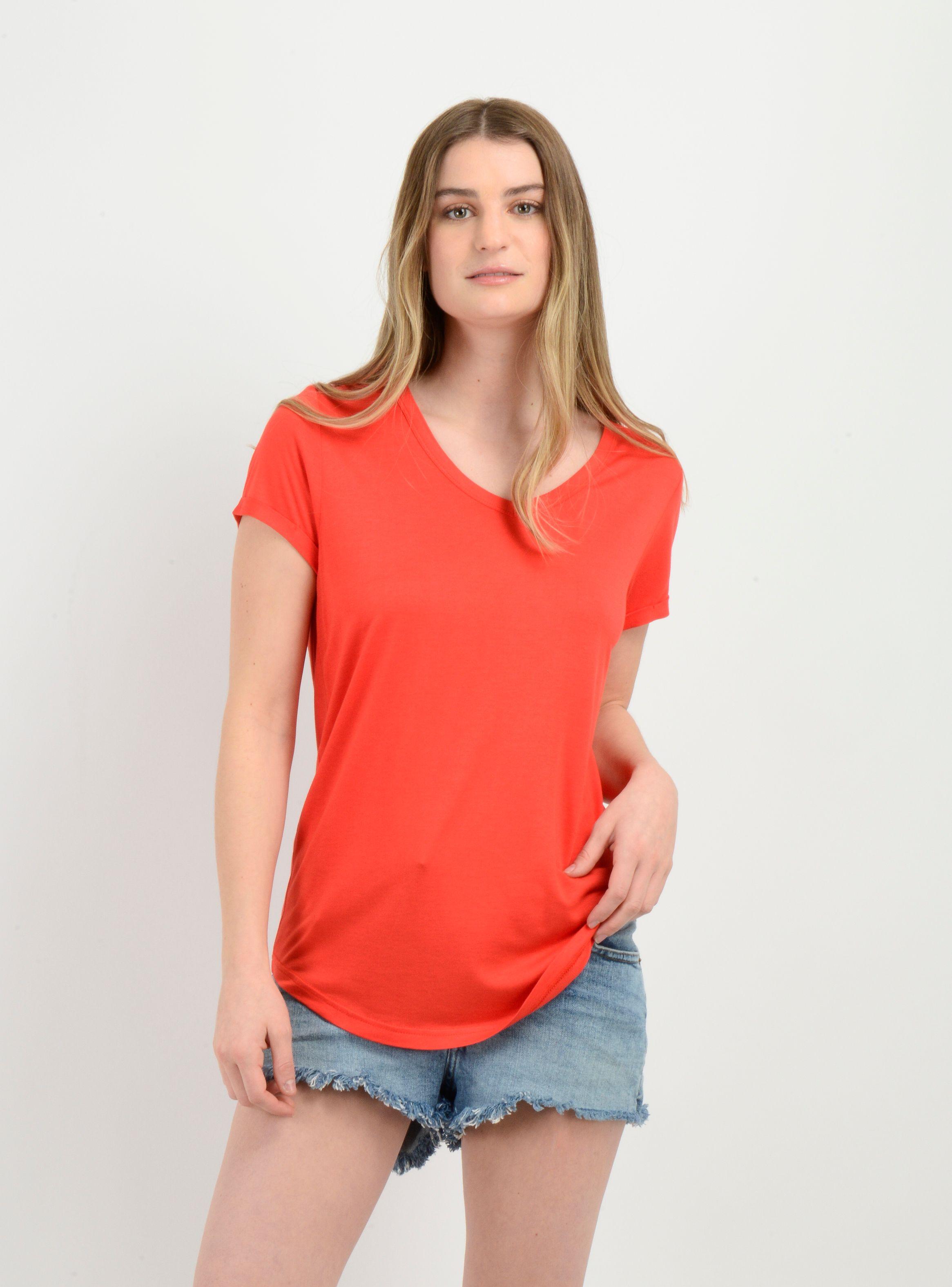 POLERA MANGA CORTA ESSENTIAL ROJO-0