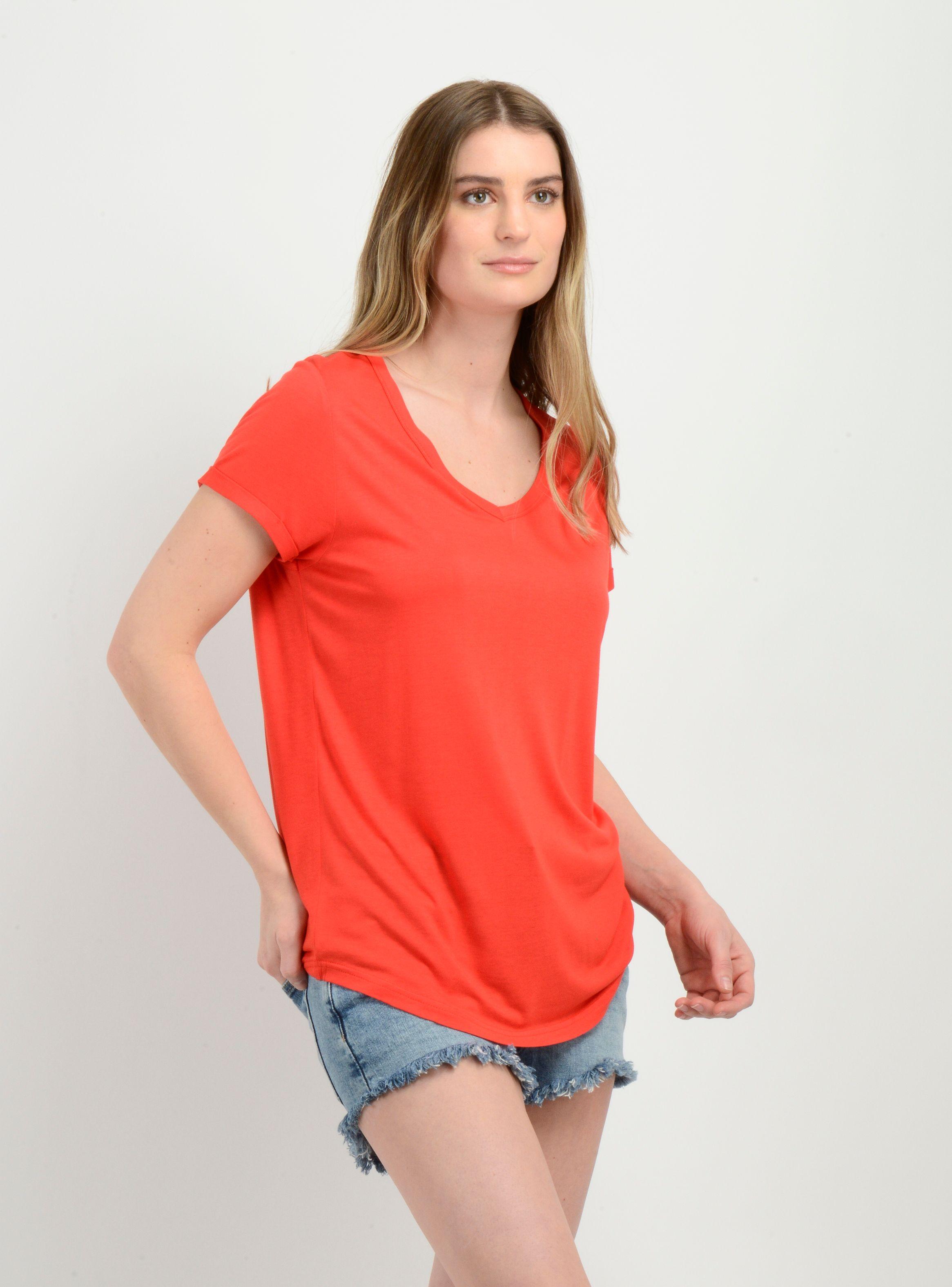 POLERA MANGA CORTA ESSENTIAL ROJO-3