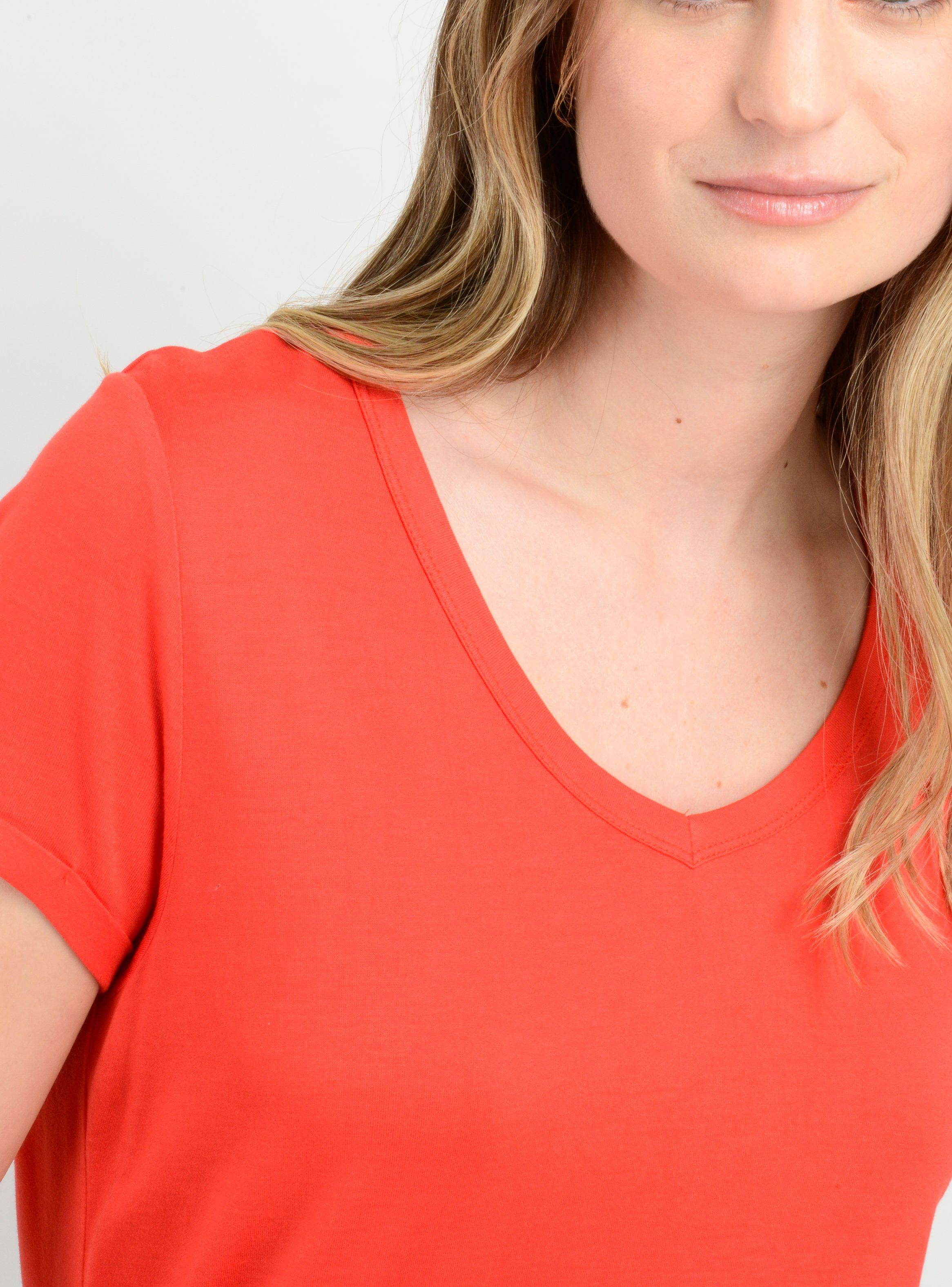 POLERA MANGA CORTA ESSENTIAL ROJO-4