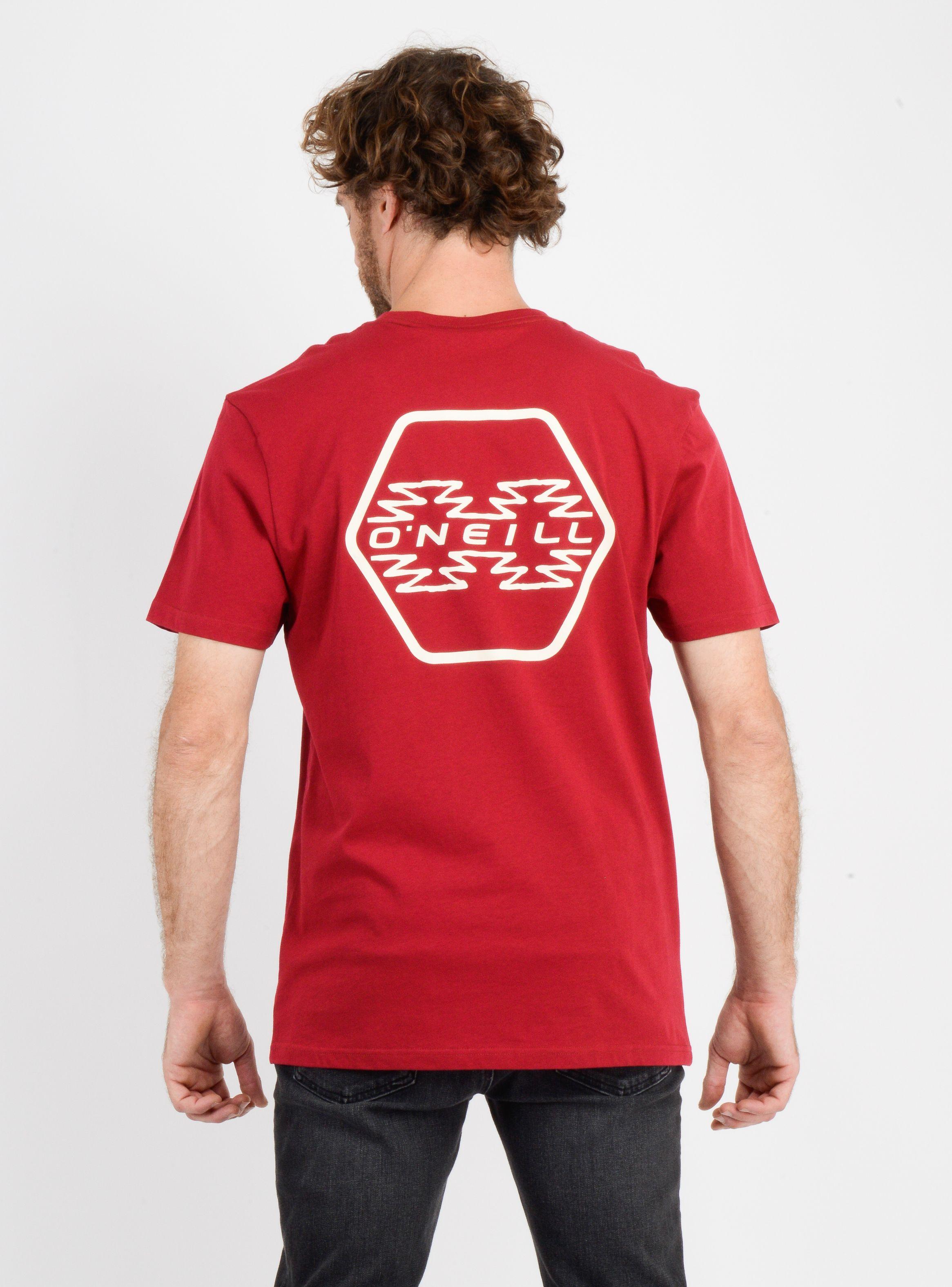 POLERA MANGA CORTA ETNIC  ROJO OSCURO-1