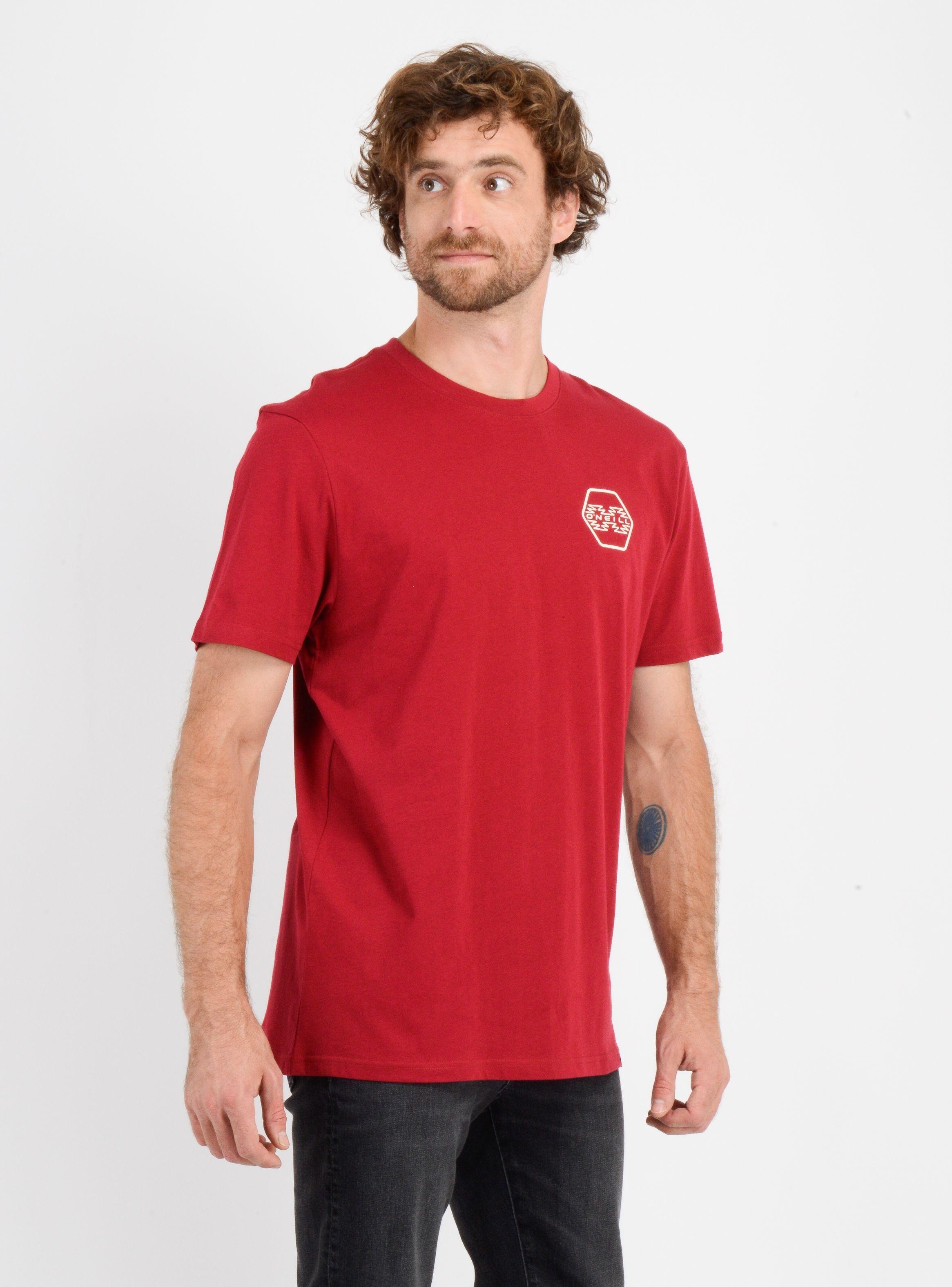 POLERA MANGA CORTA ETNIC  ROJO OSCURO-3
