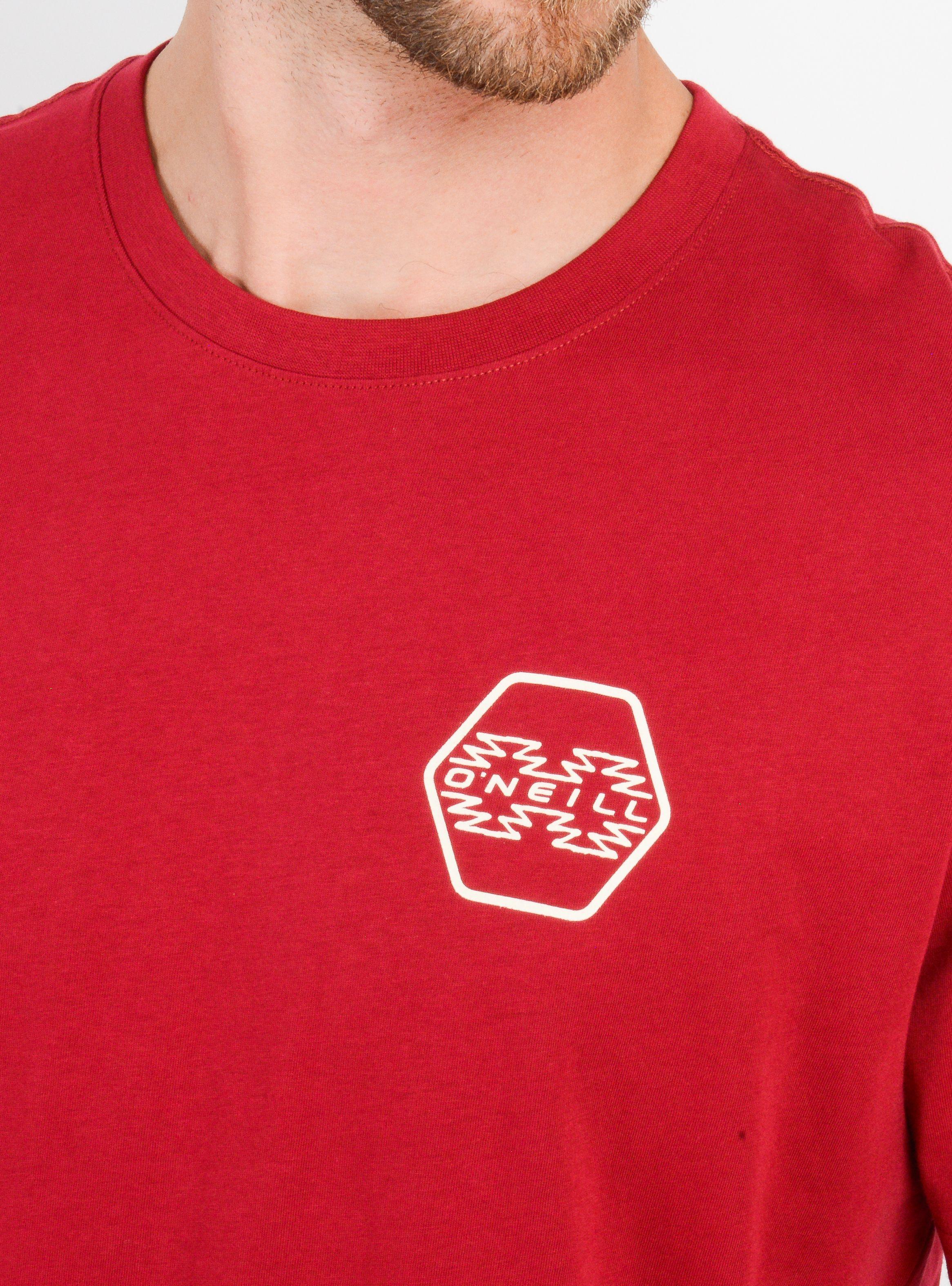 POLERA MANGA CORTA ETNIC  ROJO OSCURO-4