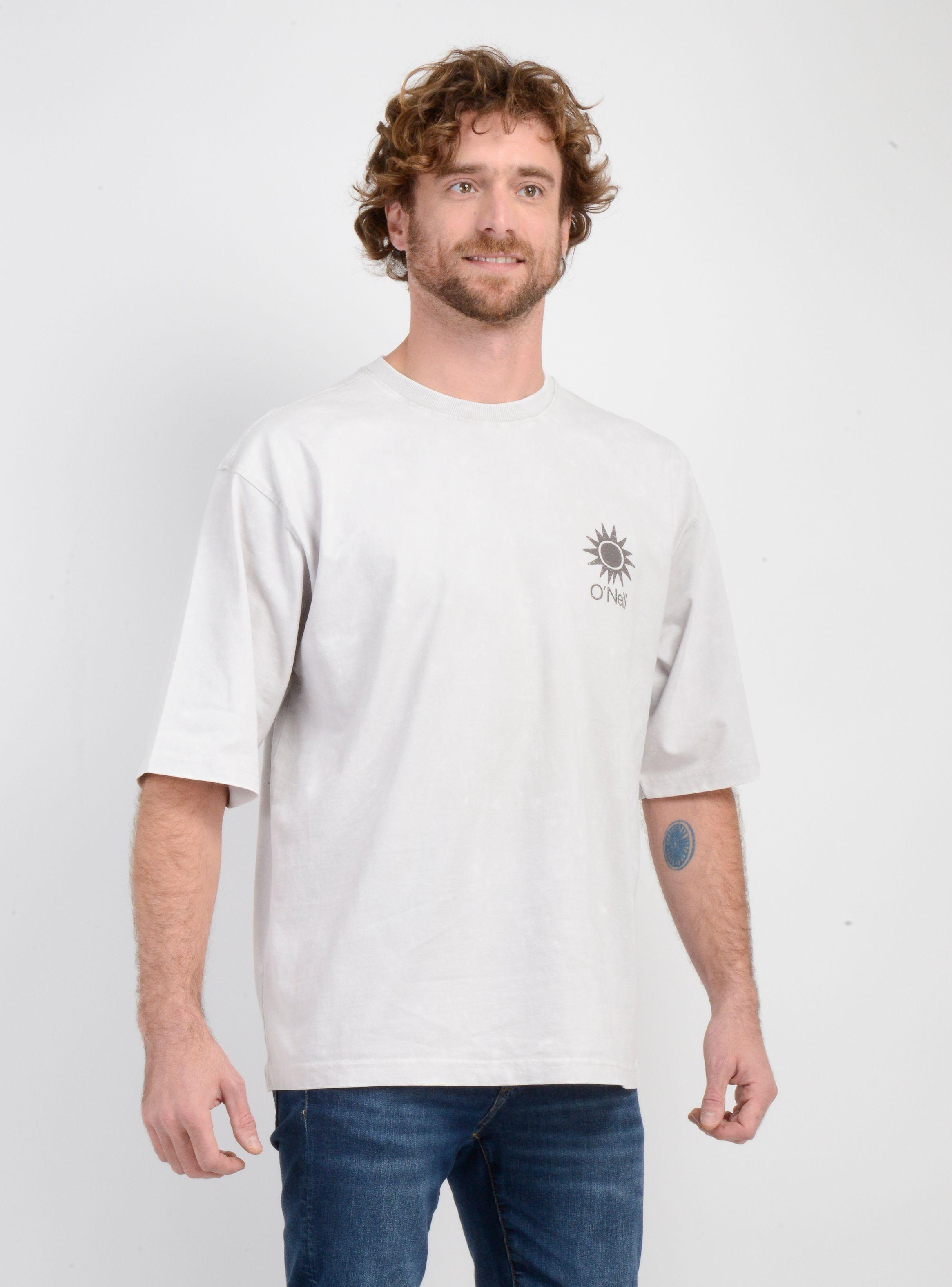 POLERA MANGA CORTA OVERSIZE BLOCK BEIGE-3