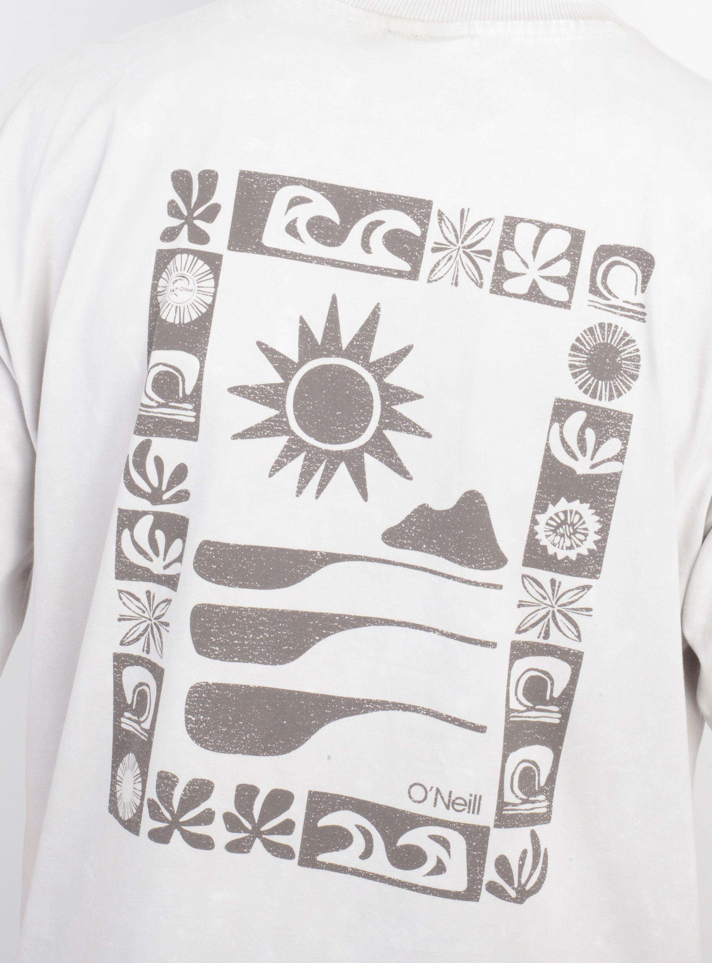 POLERA MANGA CORTA OVERSIZE BLOCK BEIGE-5