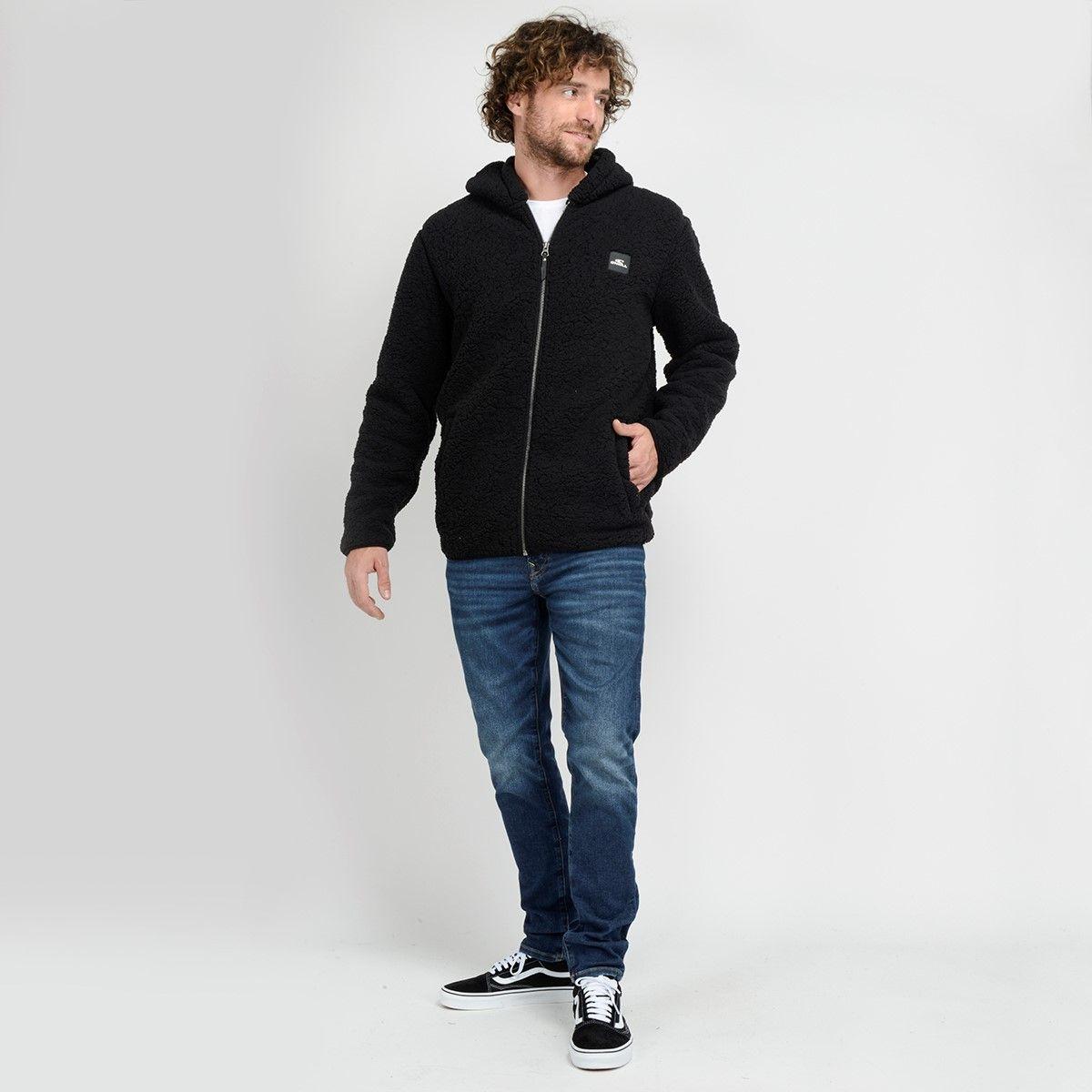 POLERON FULL ZIPPER - I23HO073003 NEGRO-3