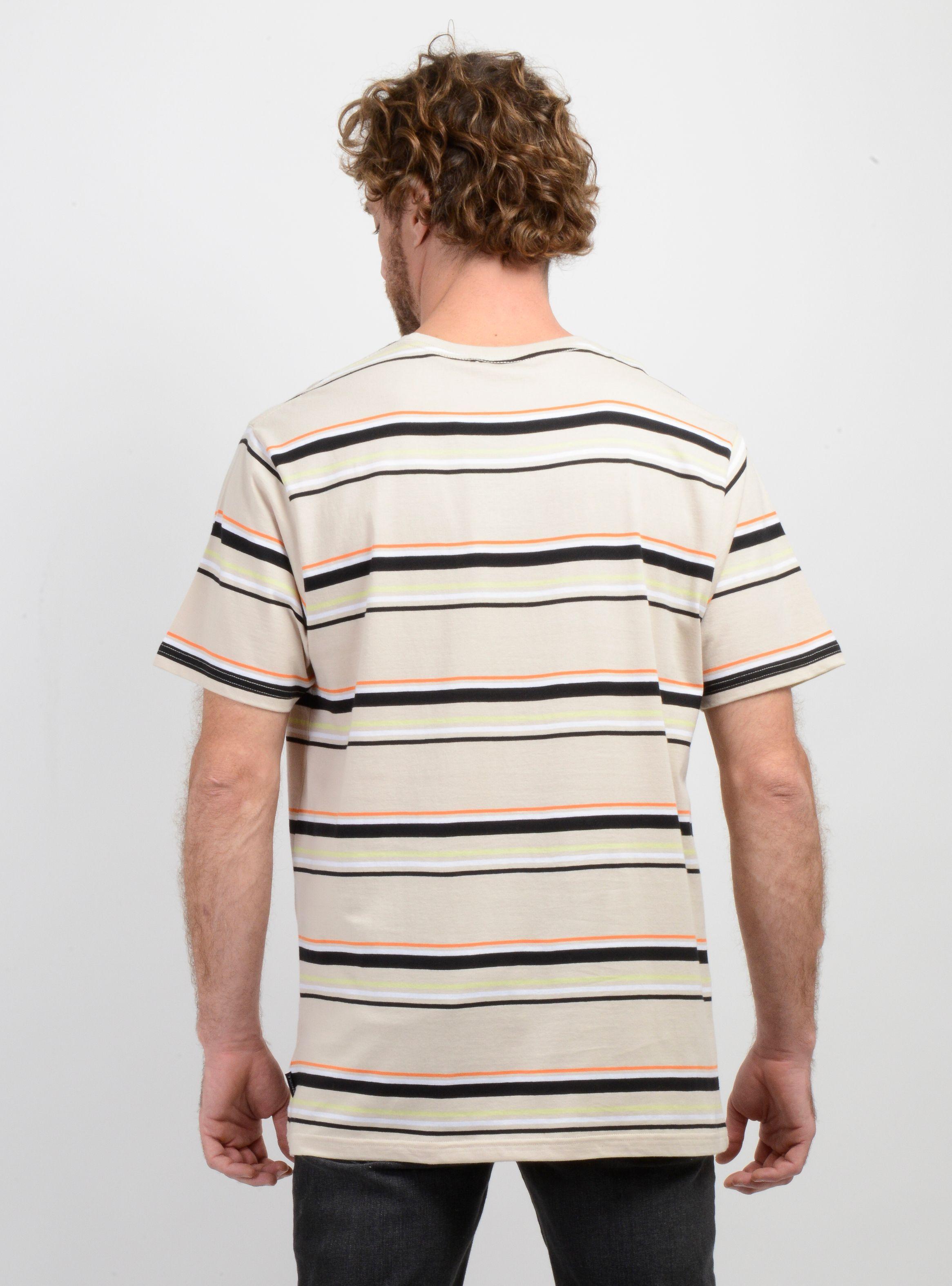 POLERA MANGA CORTA ORIGINALS STRIPE BEIGE CLARO-1