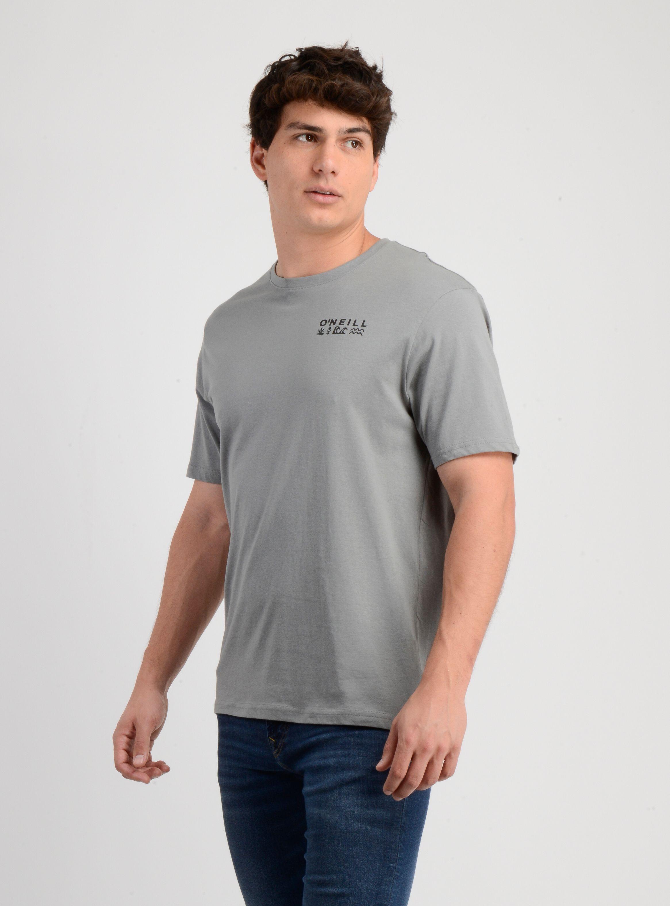 POLERA MANGA CORTA GLYPHS GRIS-2