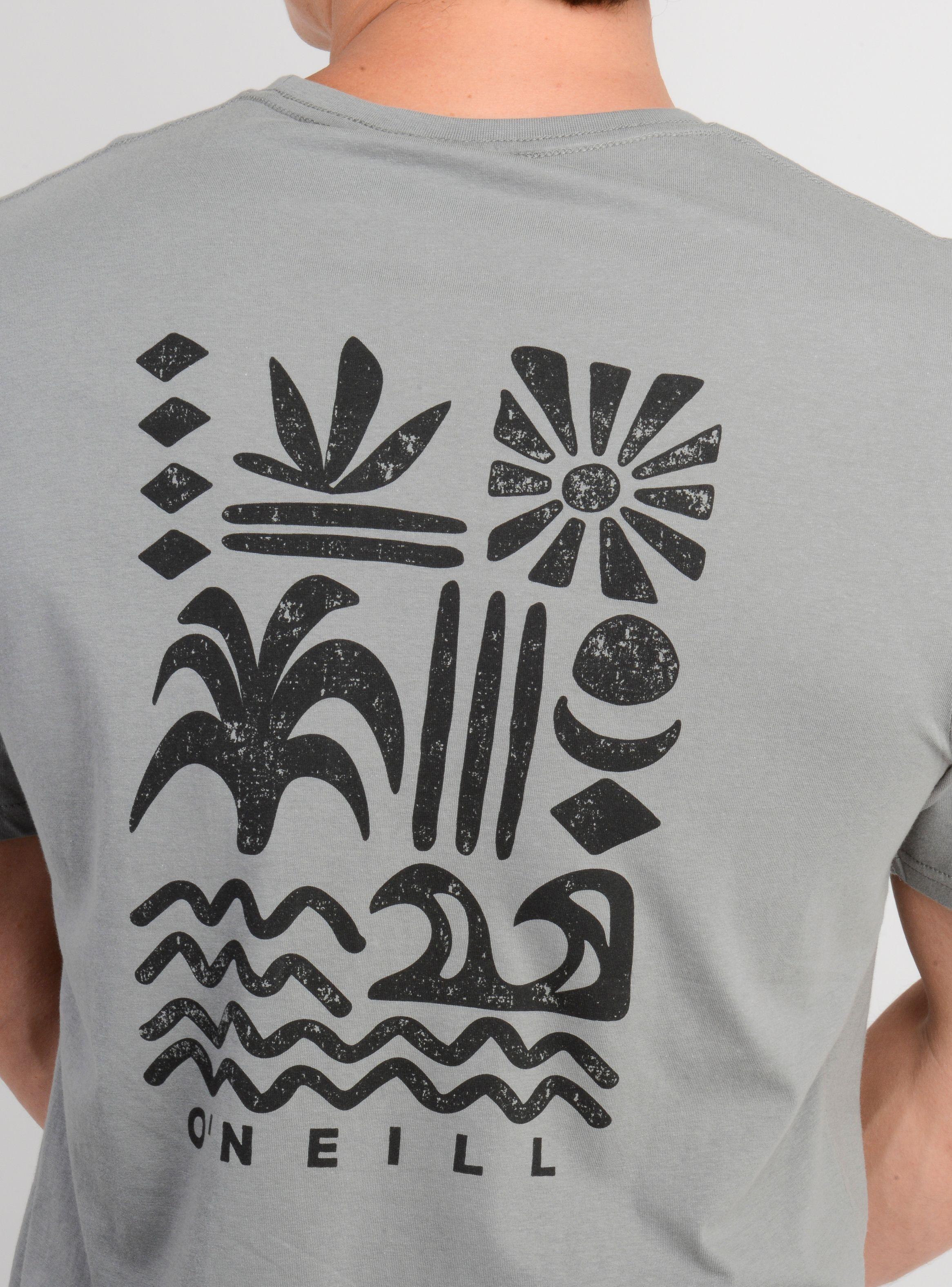 POLERA MANGA CORTA GLYPHS GRIS-5
