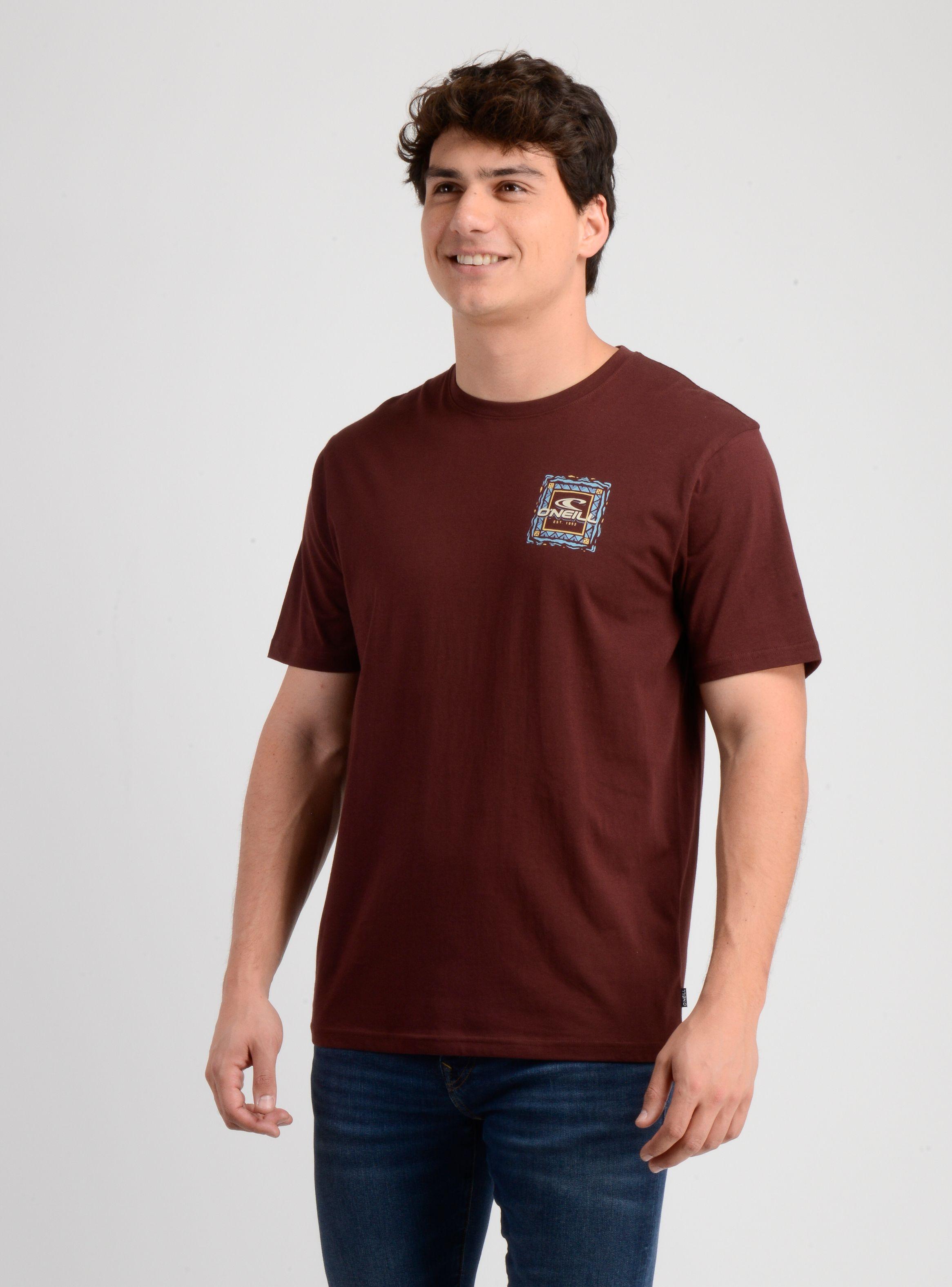 POLERA MANGA CORTA PATTERNS ROJO OSCURO-2