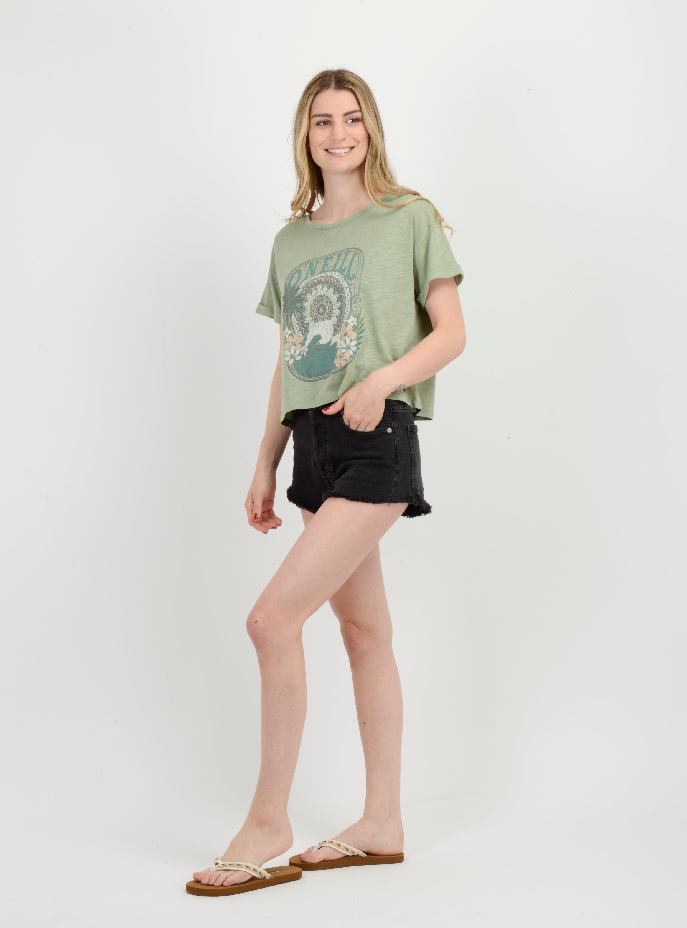 POLERA MANGA CORTA MOMENT CROP  VERDE-1